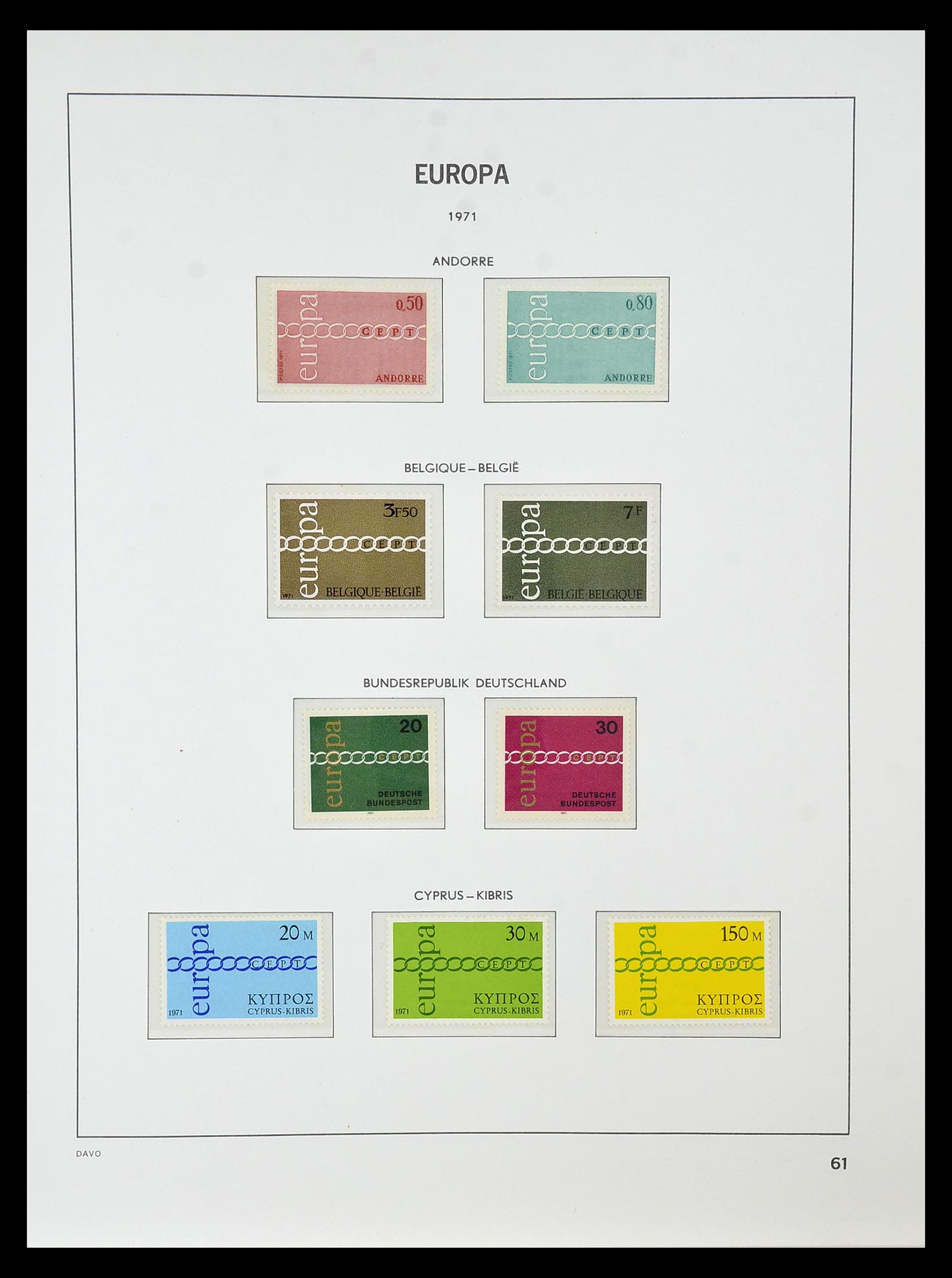 34838 062 - Postzegelverzameling 34838 Europa CEPT 1956-1998.