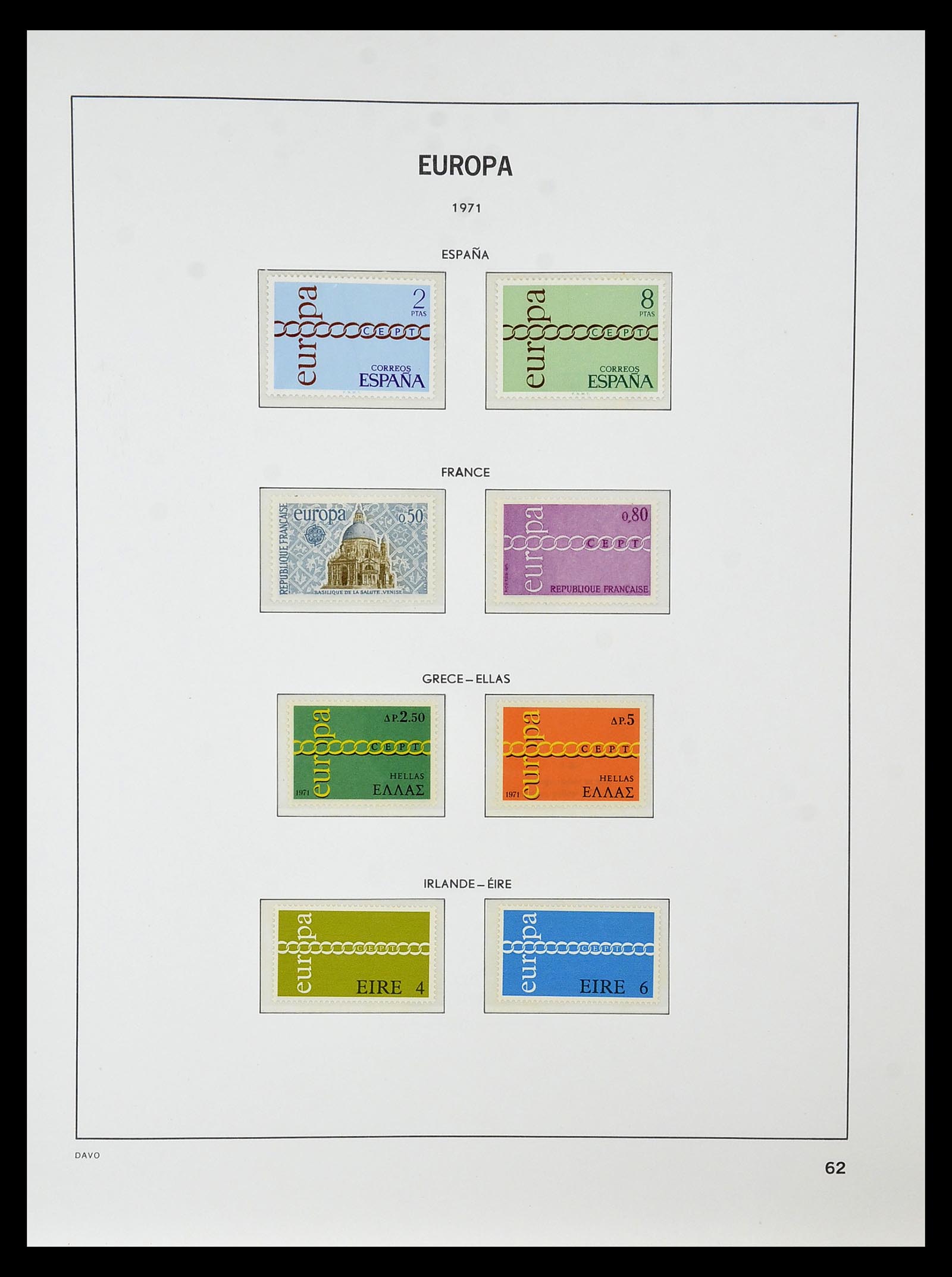 34838 063 - Postzegelverzameling 34838 Europa CEPT 1956-1998.