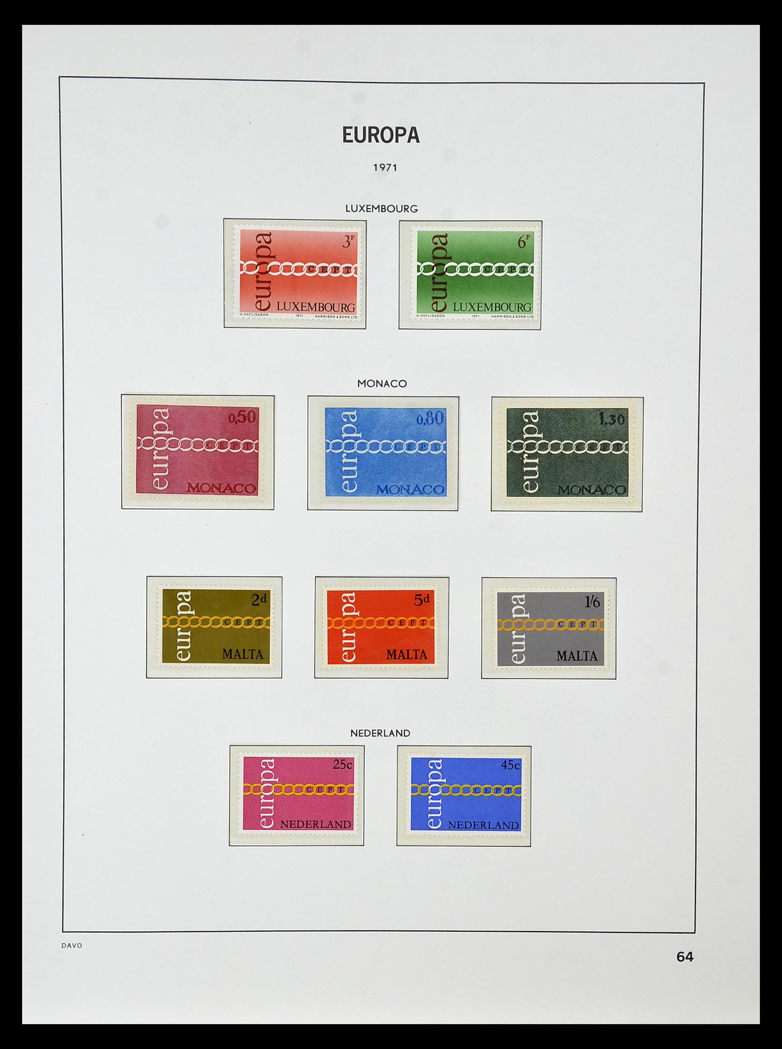 34838 065 - Postzegelverzameling 34838 Europa CEPT 1956-1998.