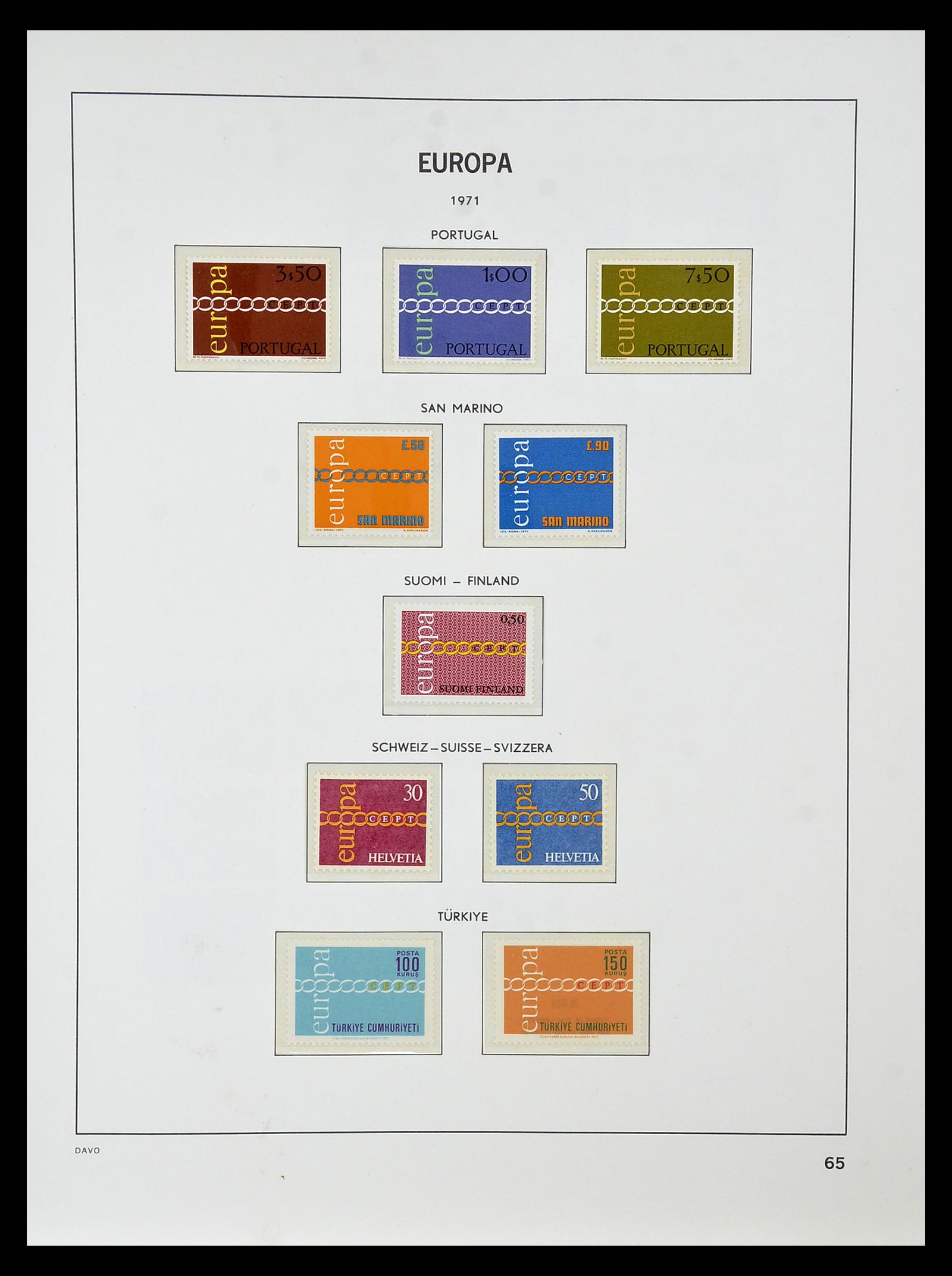 34838 066 - Postzegelverzameling 34838 Europa CEPT 1956-1998.
