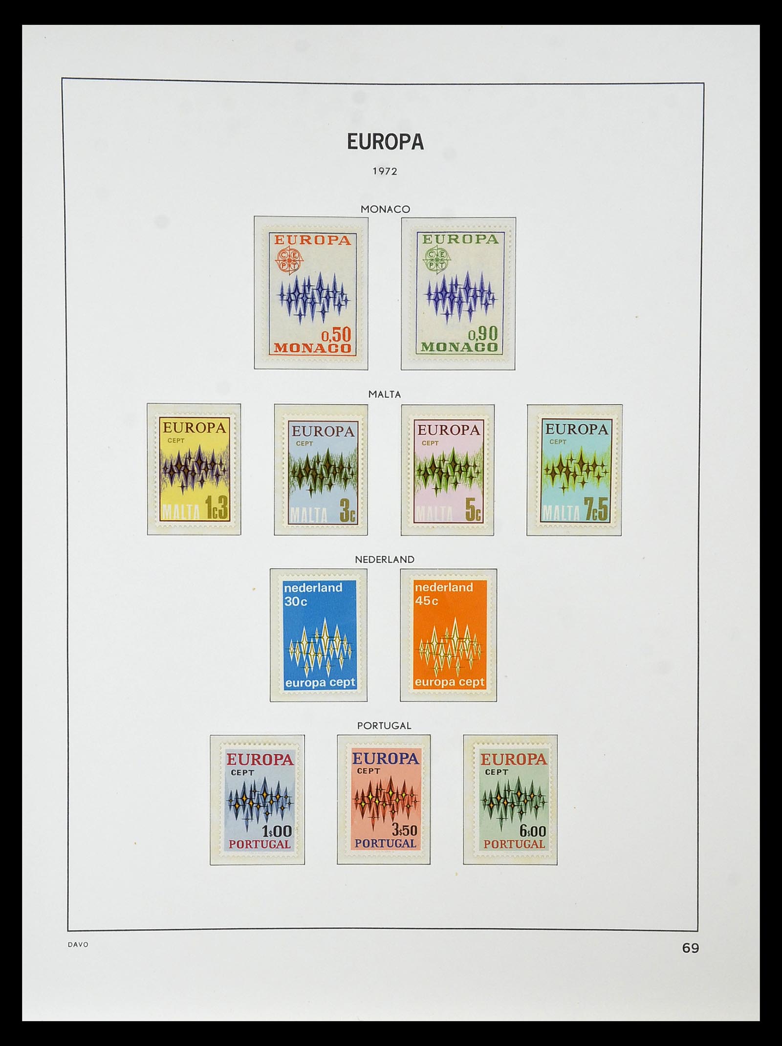 34838 071 - Postzegelverzameling 34838 Europa CEPT 1956-1998.
