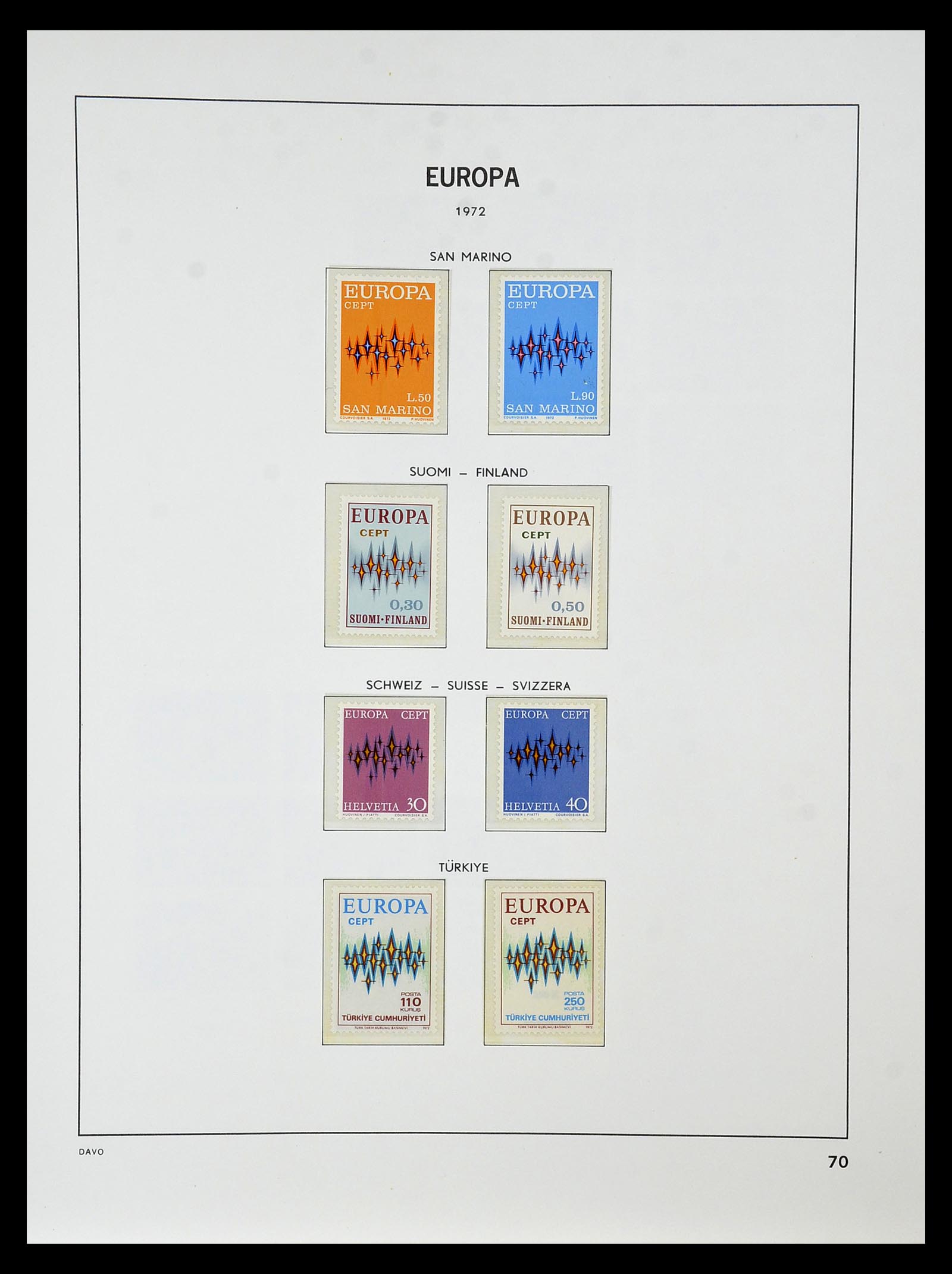 34838 072 - Postzegelverzameling 34838 Europa CEPT 1956-1998.