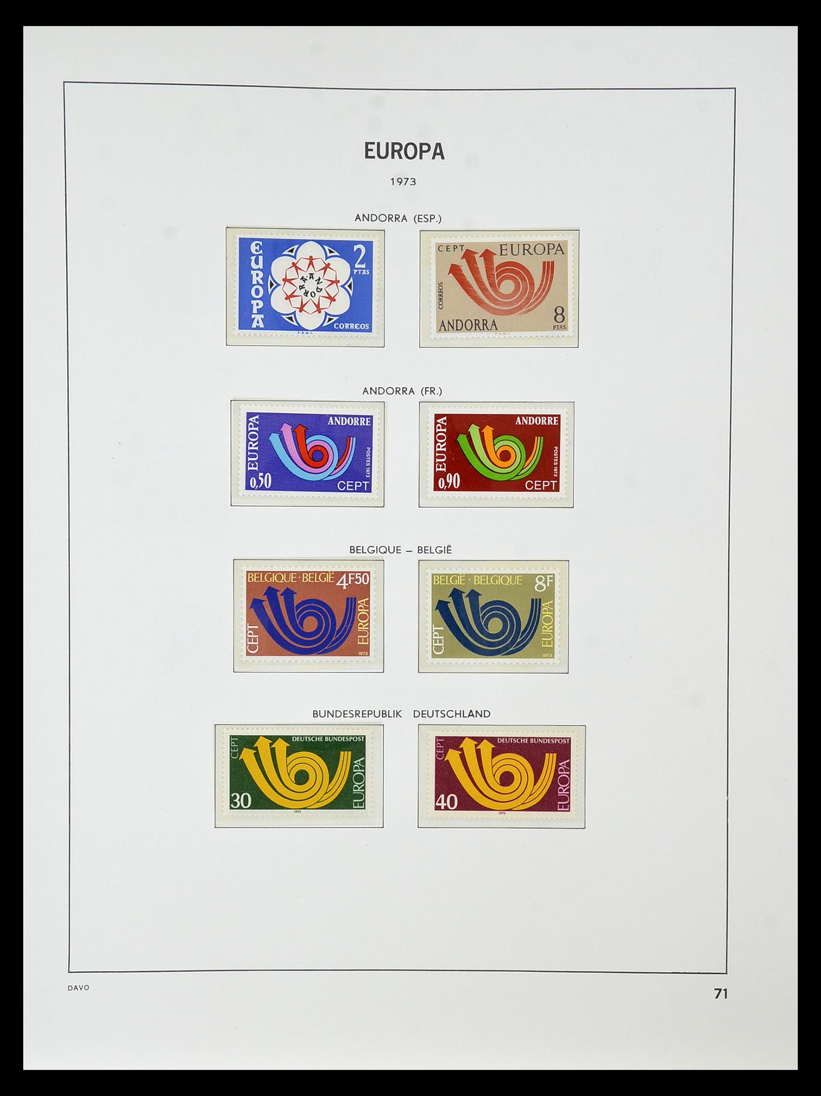 34838 074 - Postzegelverzameling 34838 Europa CEPT 1956-1998.