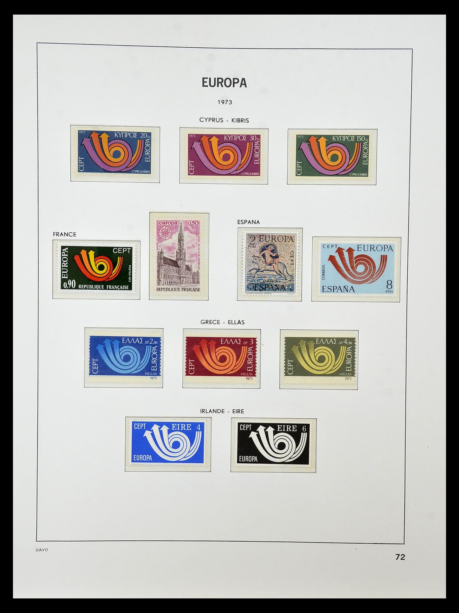34838 075 - Postzegelverzameling 34838 Europa CEPT 1956-1998.