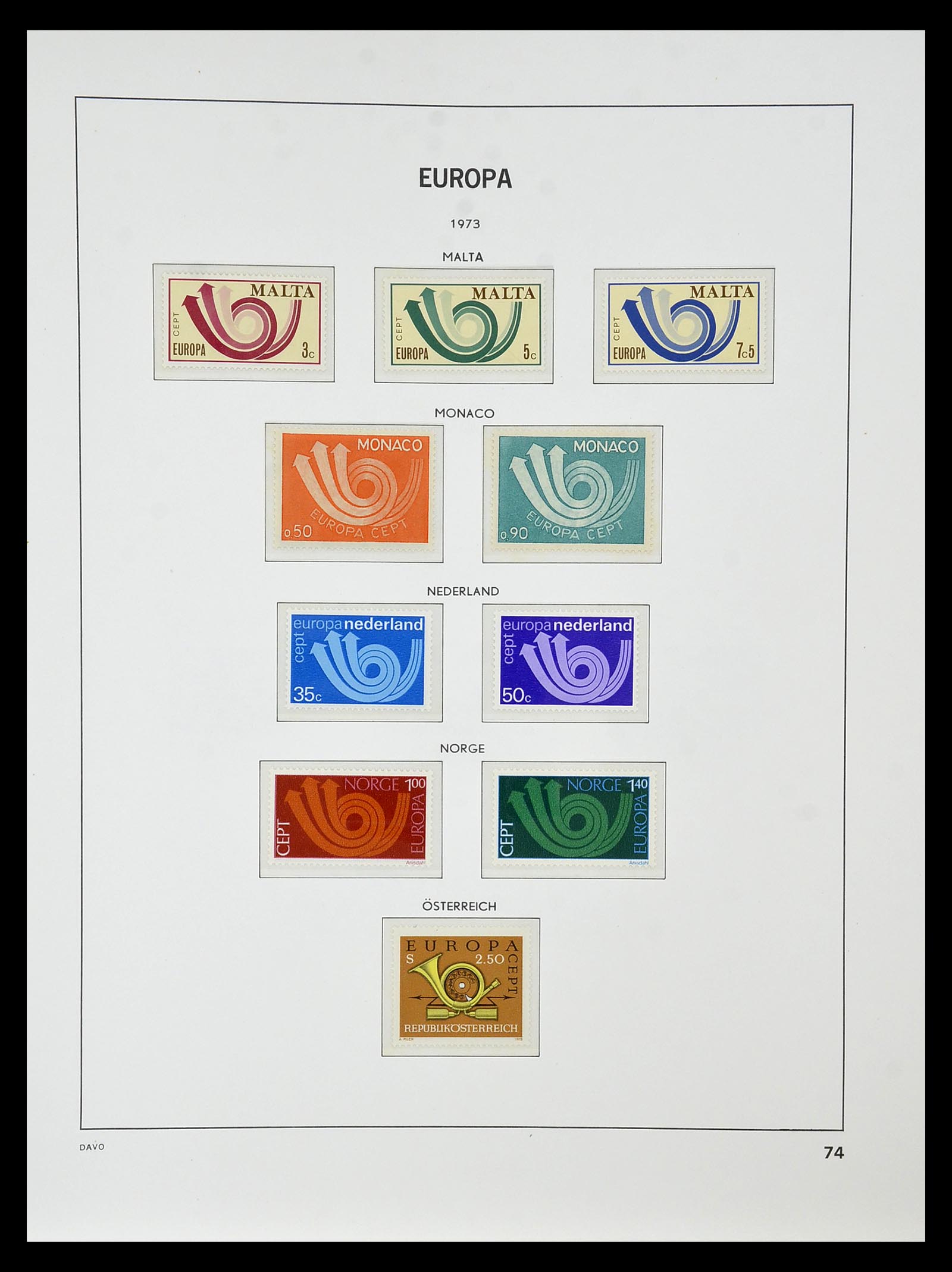 34838 077 - Postzegelverzameling 34838 Europa CEPT 1956-1998.