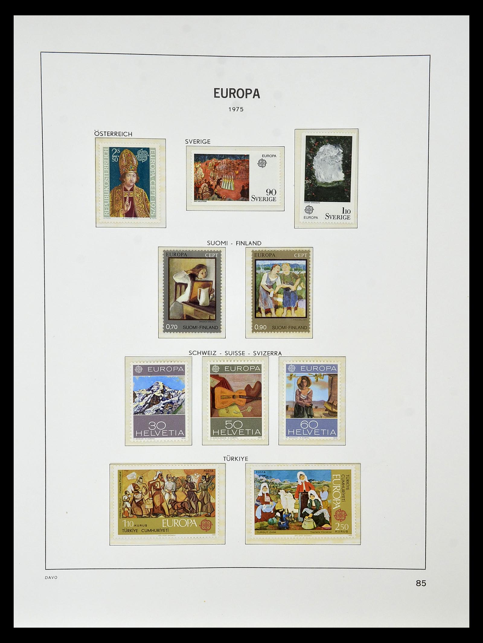 34838 091 - Postzegelverzameling 34838 Europa CEPT 1956-1998.