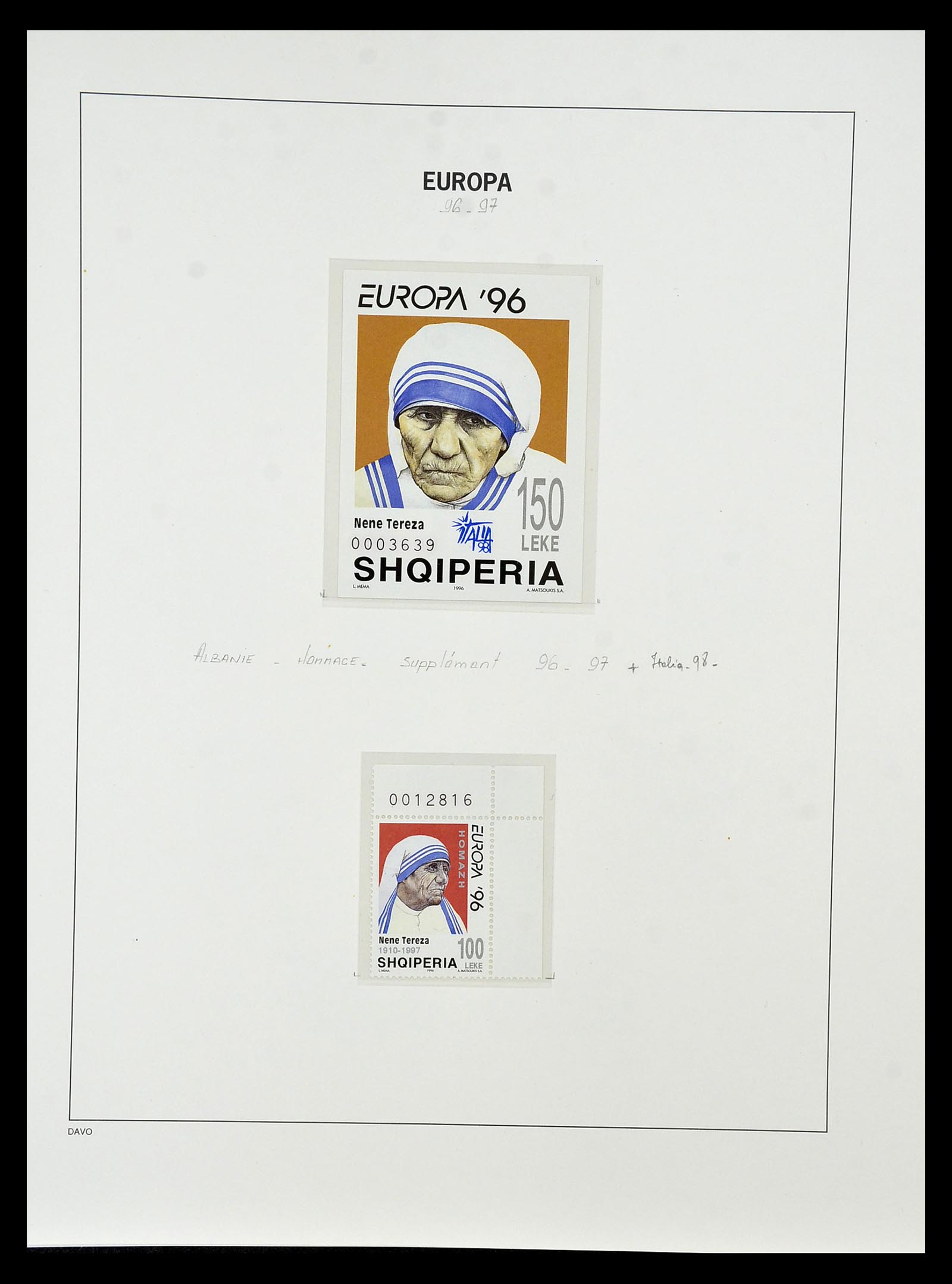 34838 407 - Postzegelverzameling 34838 Europa CEPT 1956-1998.