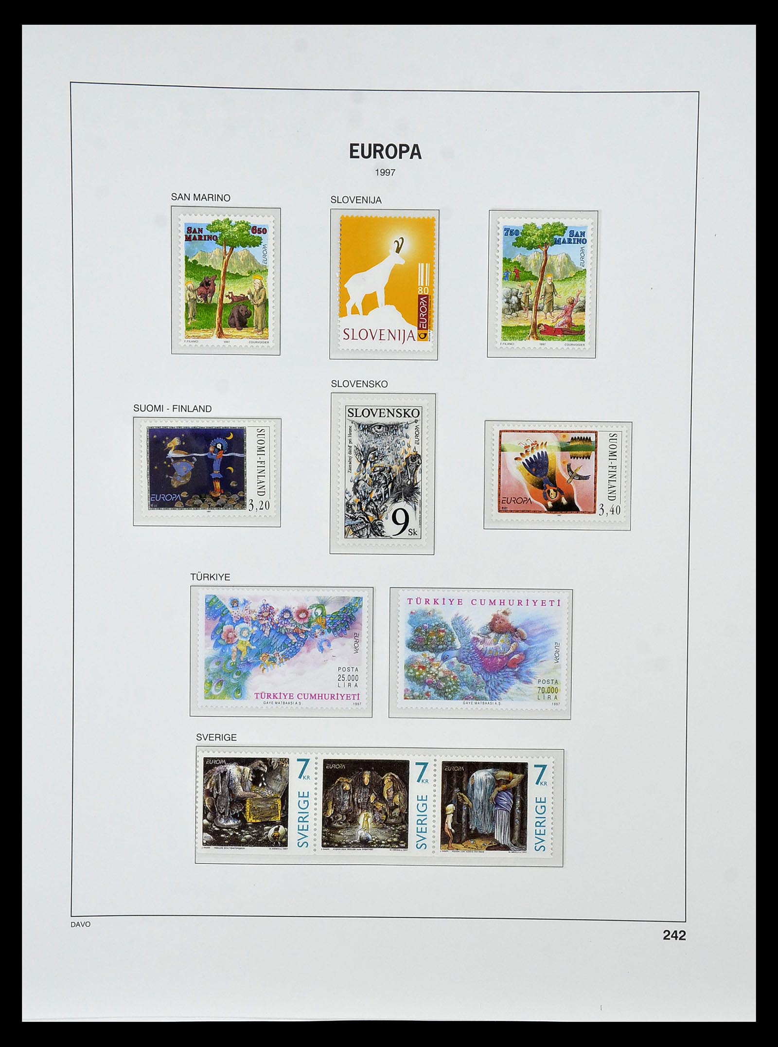 34838 416 - Postzegelverzameling 34838 Europa CEPT 1956-1998.