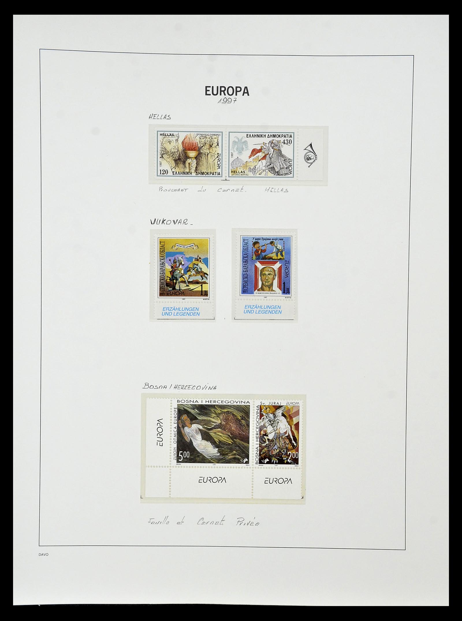 34838 421 - Postzegelverzameling 34838 Europa CEPT 1956-1998.