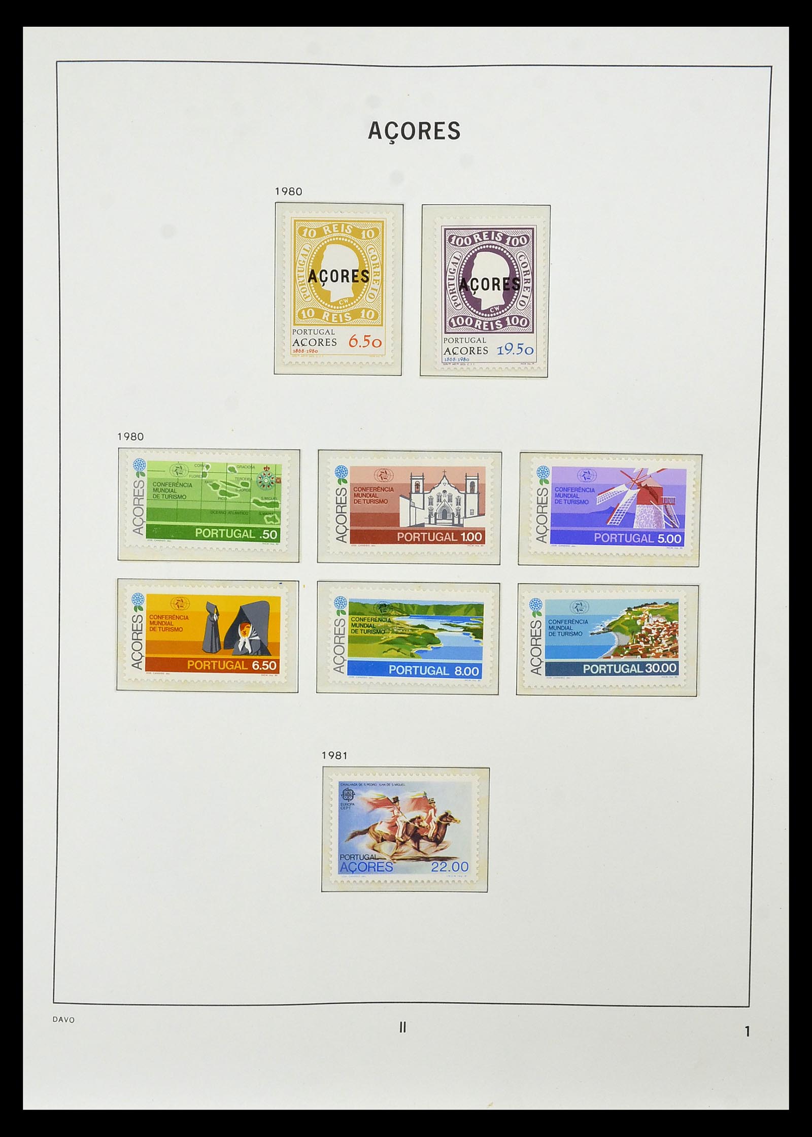 34840 001 - Postzegelverzameling 34840 Azoren en Madeira 1980-2005.