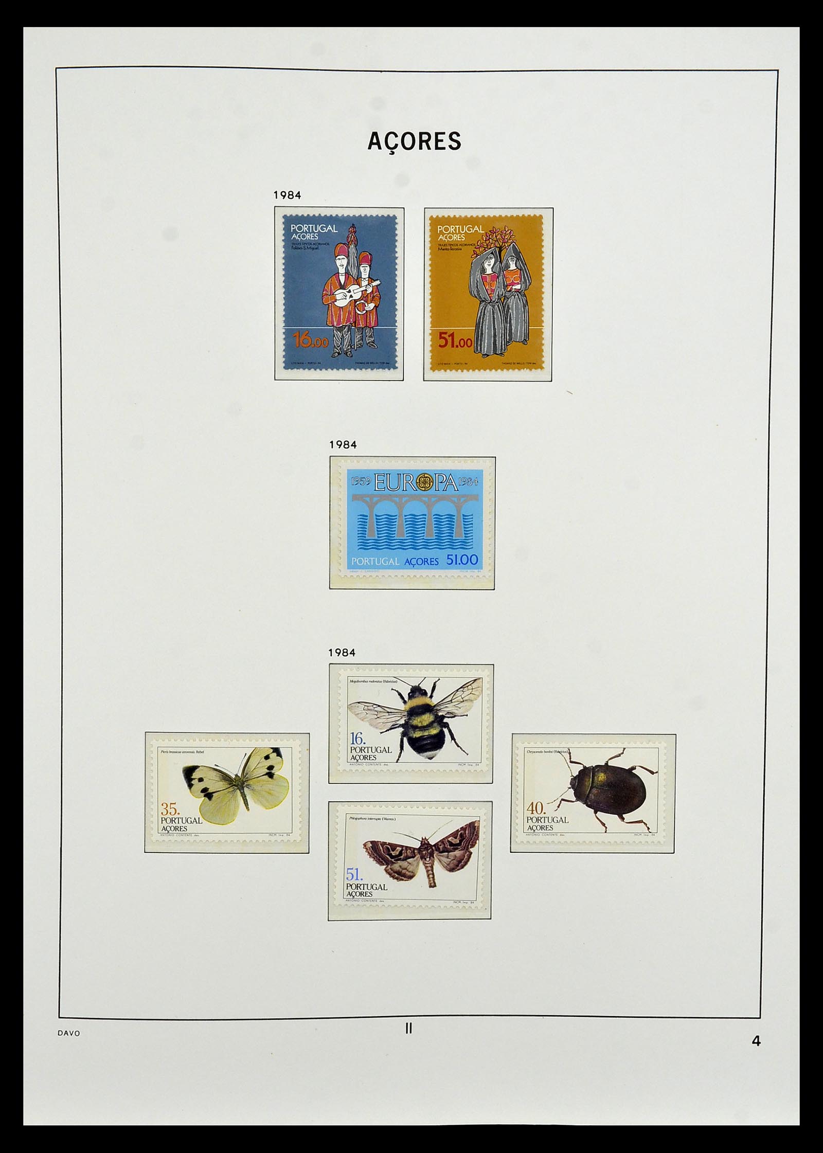 34840 004 - Postzegelverzameling 34840 Azoren en Madeira 1980-2005.