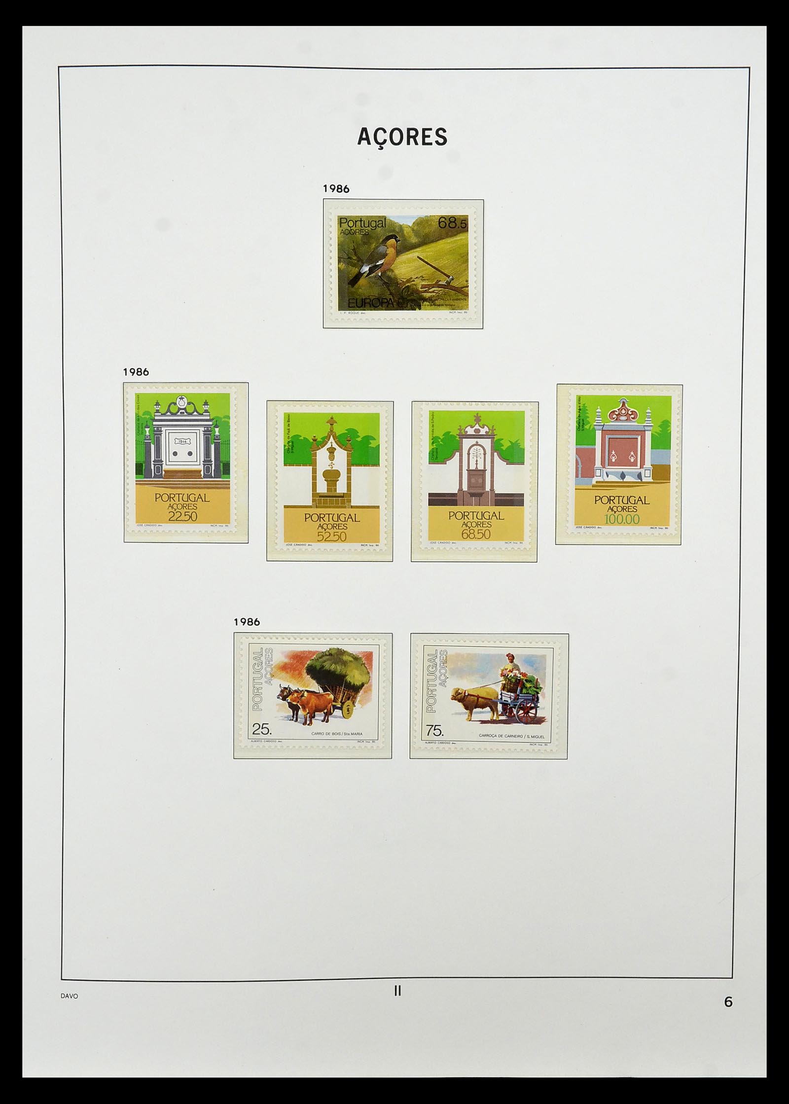 34840 006 - Postzegelverzameling 34840 Azoren en Madeira 1980-2005.