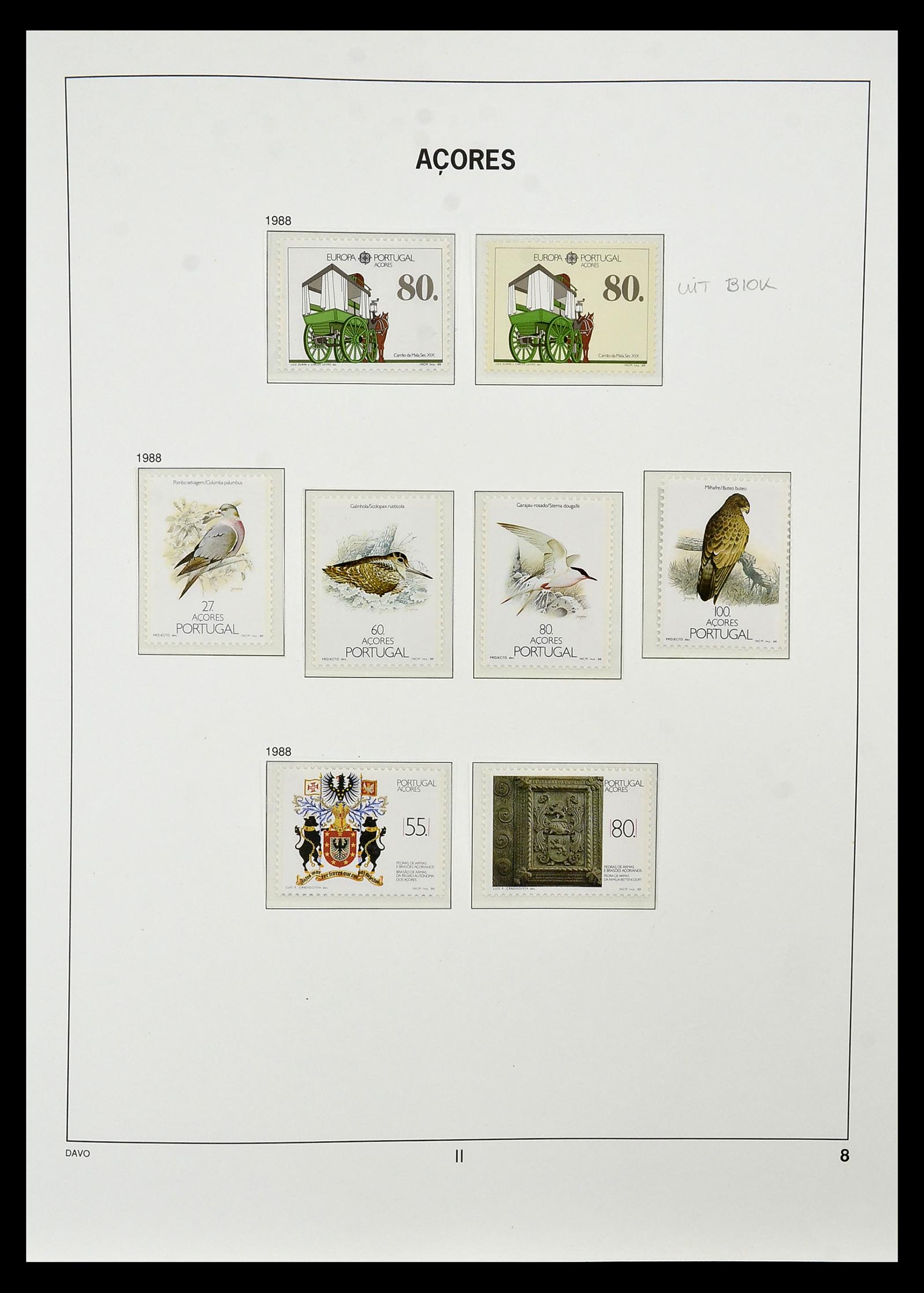 34840 008 - Postzegelverzameling 34840 Azoren en Madeira 1980-2005.