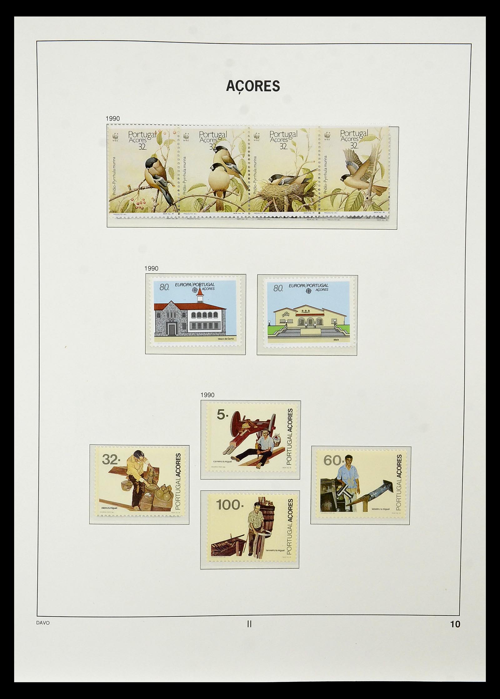 34840 010 - Postzegelverzameling 34840 Azoren en Madeira 1980-2005.