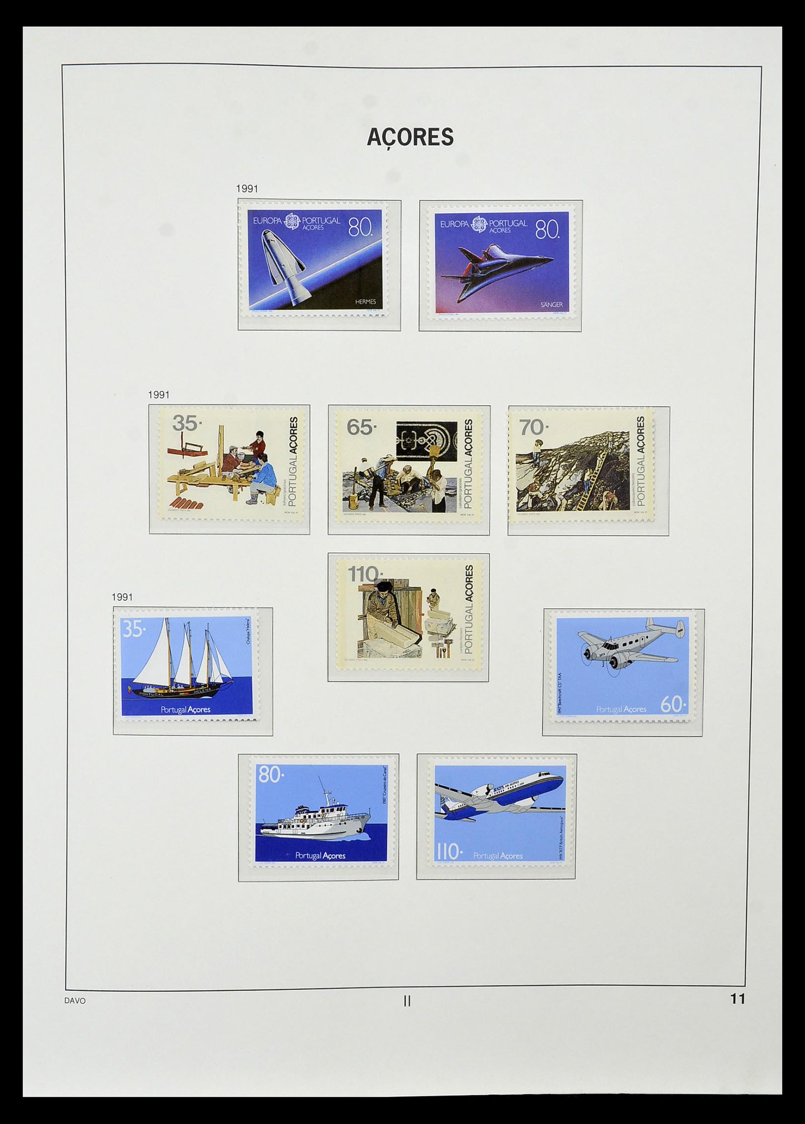 34840 011 - Postzegelverzameling 34840 Azoren en Madeira 1980-2005.