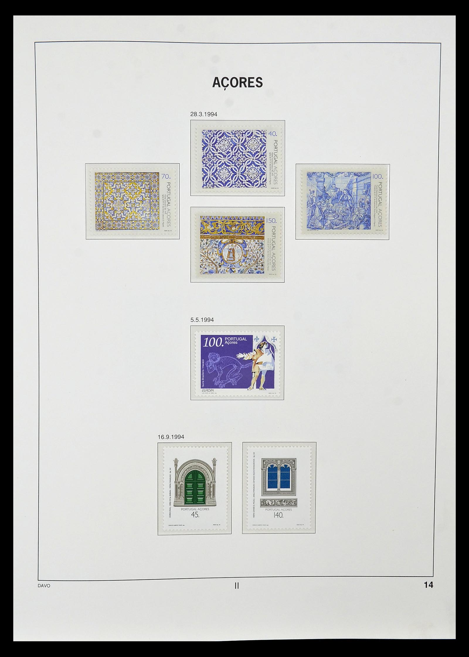 34840 014 - Postzegelverzameling 34840 Azoren en Madeira 1980-2005.
