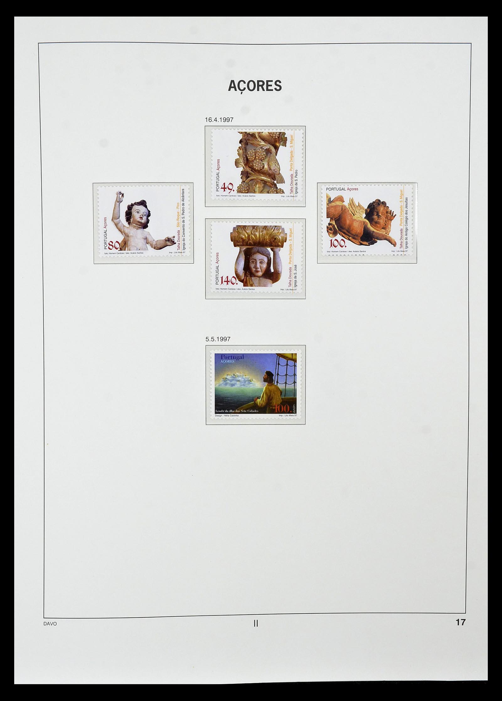 34840 017 - Postzegelverzameling 34840 Azoren en Madeira 1980-2005.