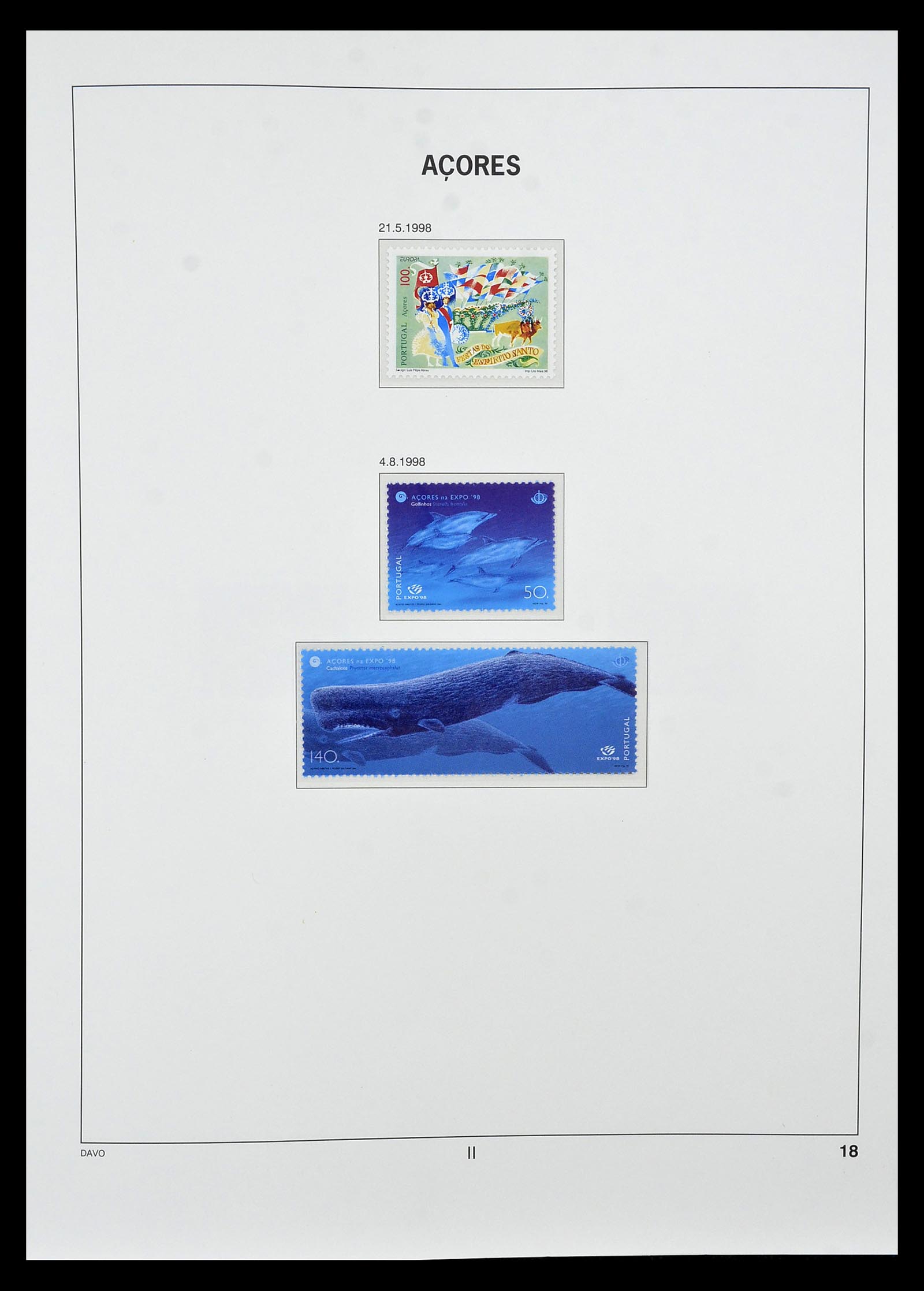 34840 018 - Postzegelverzameling 34840 Azoren en Madeira 1980-2005.