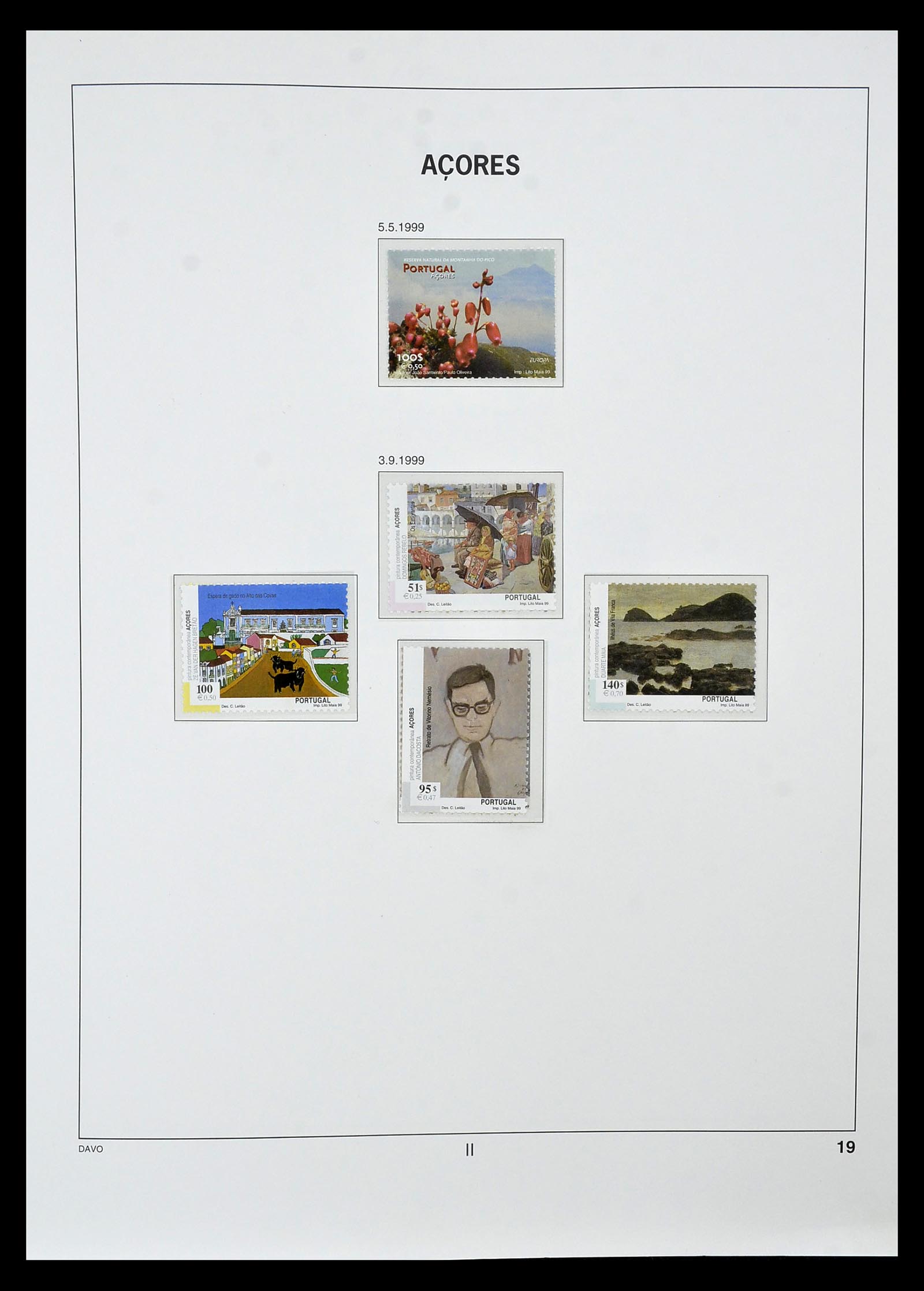 34840 019 - Postzegelverzameling 34840 Azoren en Madeira 1980-2005.