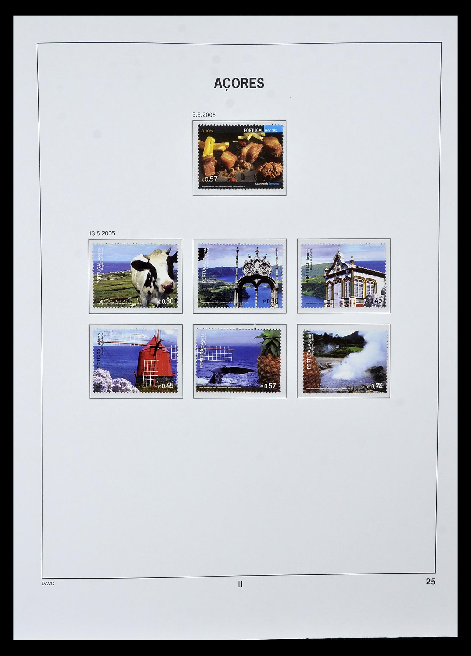 34840 025 - Postzegelverzameling 34840 Azoren en Madeira 1980-2005.