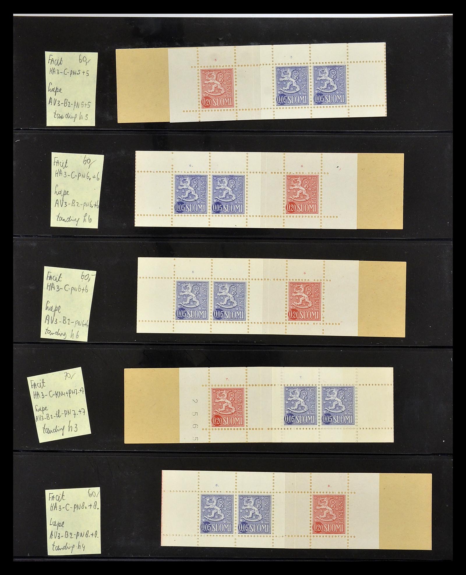 34841 007 - Postzegelverzameling 34841 Finland postzegelboekjes 1959-2000.