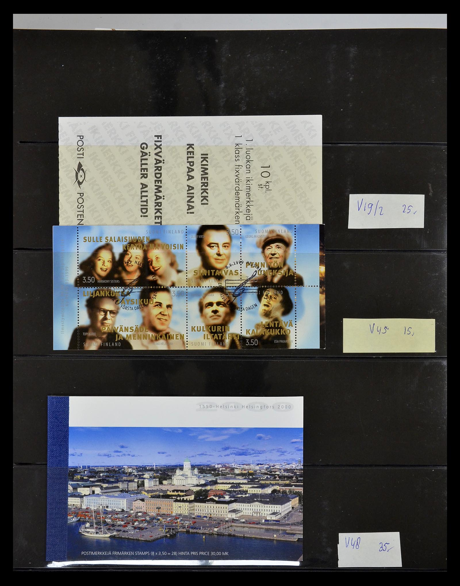 34841 033 - Postzegelverzameling 34841 Finland postzegelboekjes 1959-2000.