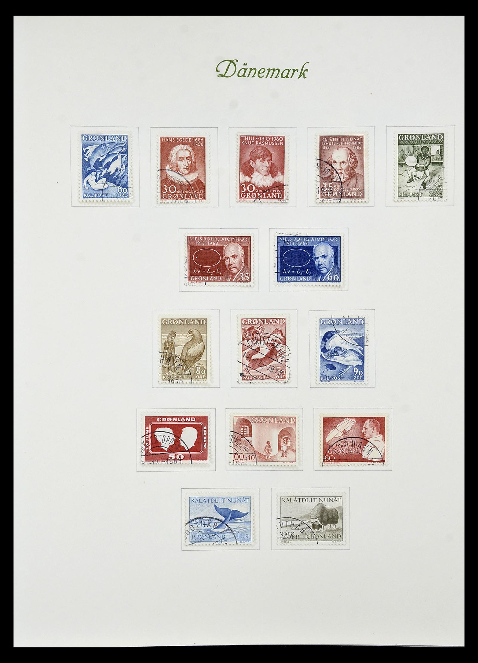 34843 004 - Postzegelverzameling 34843 Groenland 1938-1995.