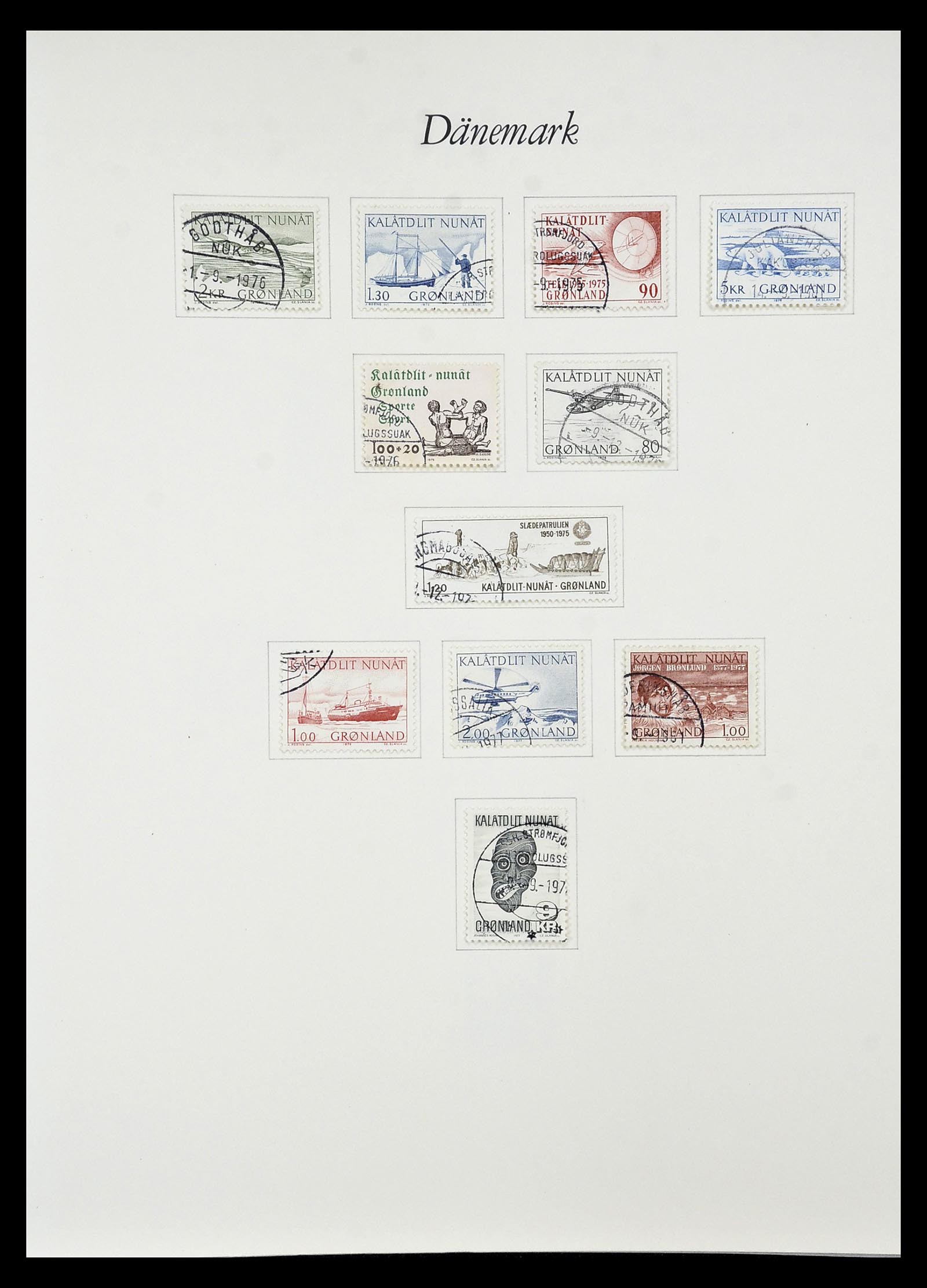 34843 007 - Postzegelverzameling 34843 Groenland 1938-1995.