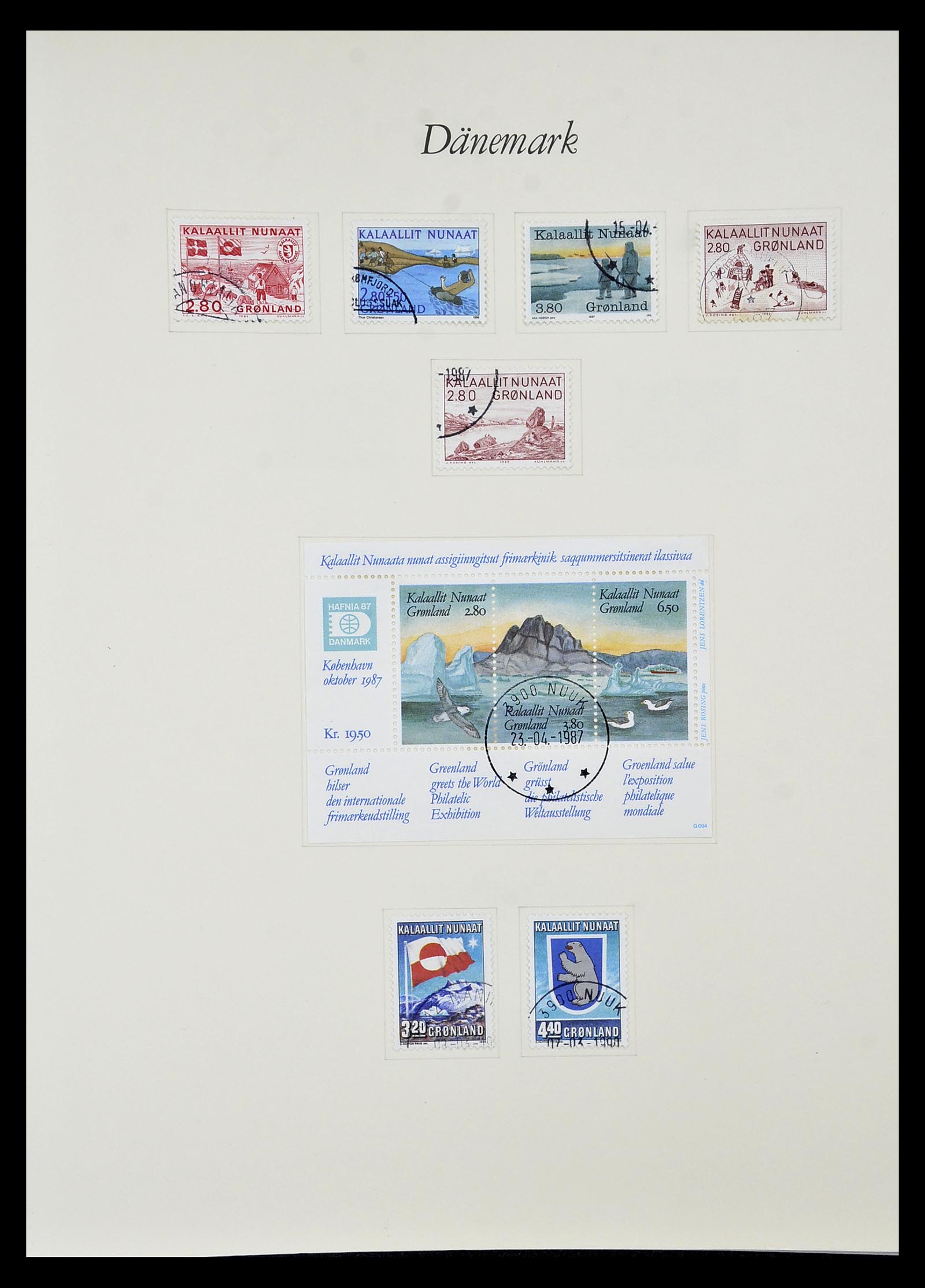 34843 012 - Postzegelverzameling 34843 Groenland 1938-1995.