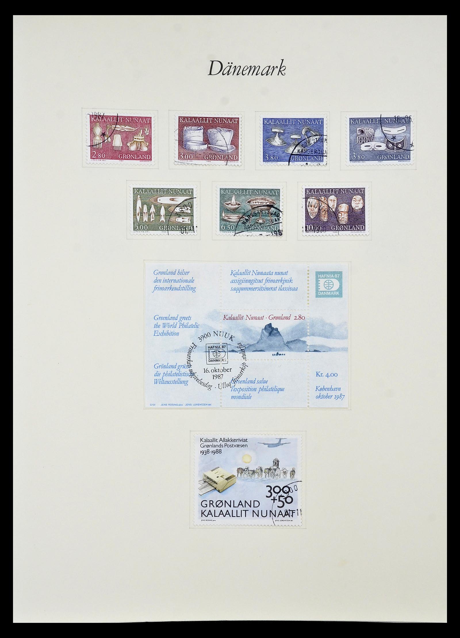 34843 013 - Postzegelverzameling 34843 Groenland 1938-1995.