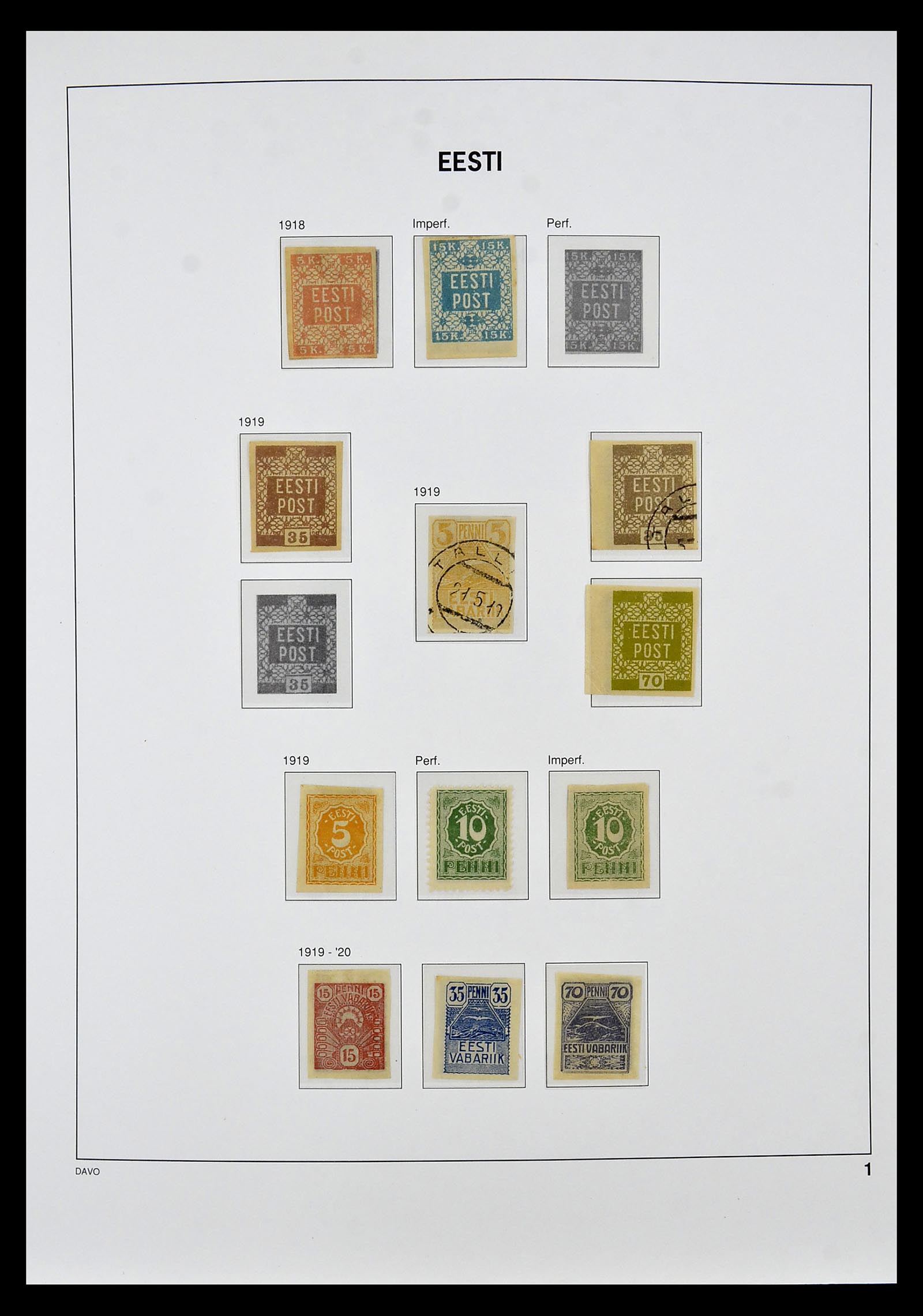 34847 001 - Postzegelverzameling 34847 Baltische Staten 1918-2009.