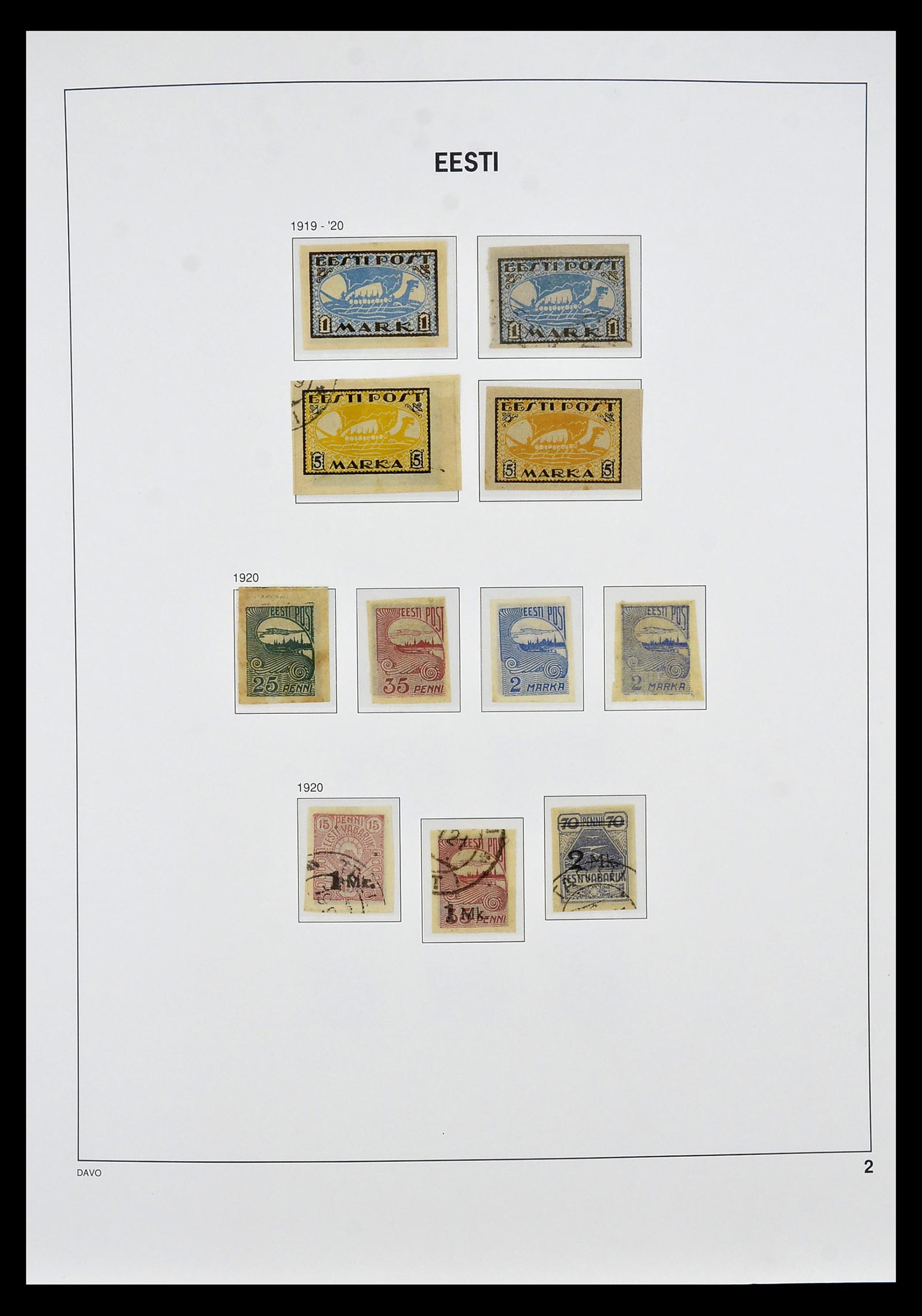 34847 002 - Postzegelverzameling 34847 Baltische Staten 1918-2009.