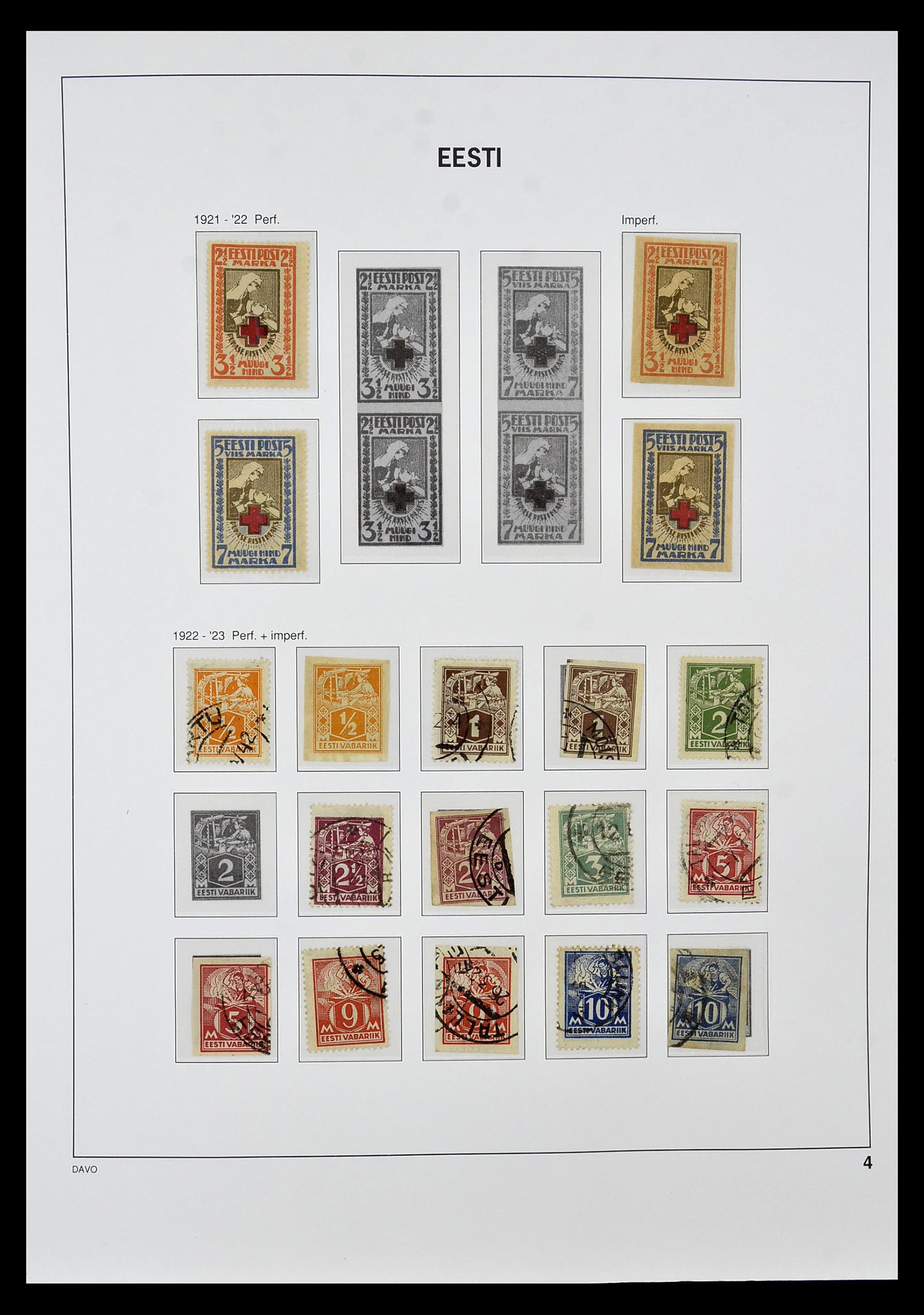 34847 004 - Postzegelverzameling 34847 Baltische Staten 1918-2009.