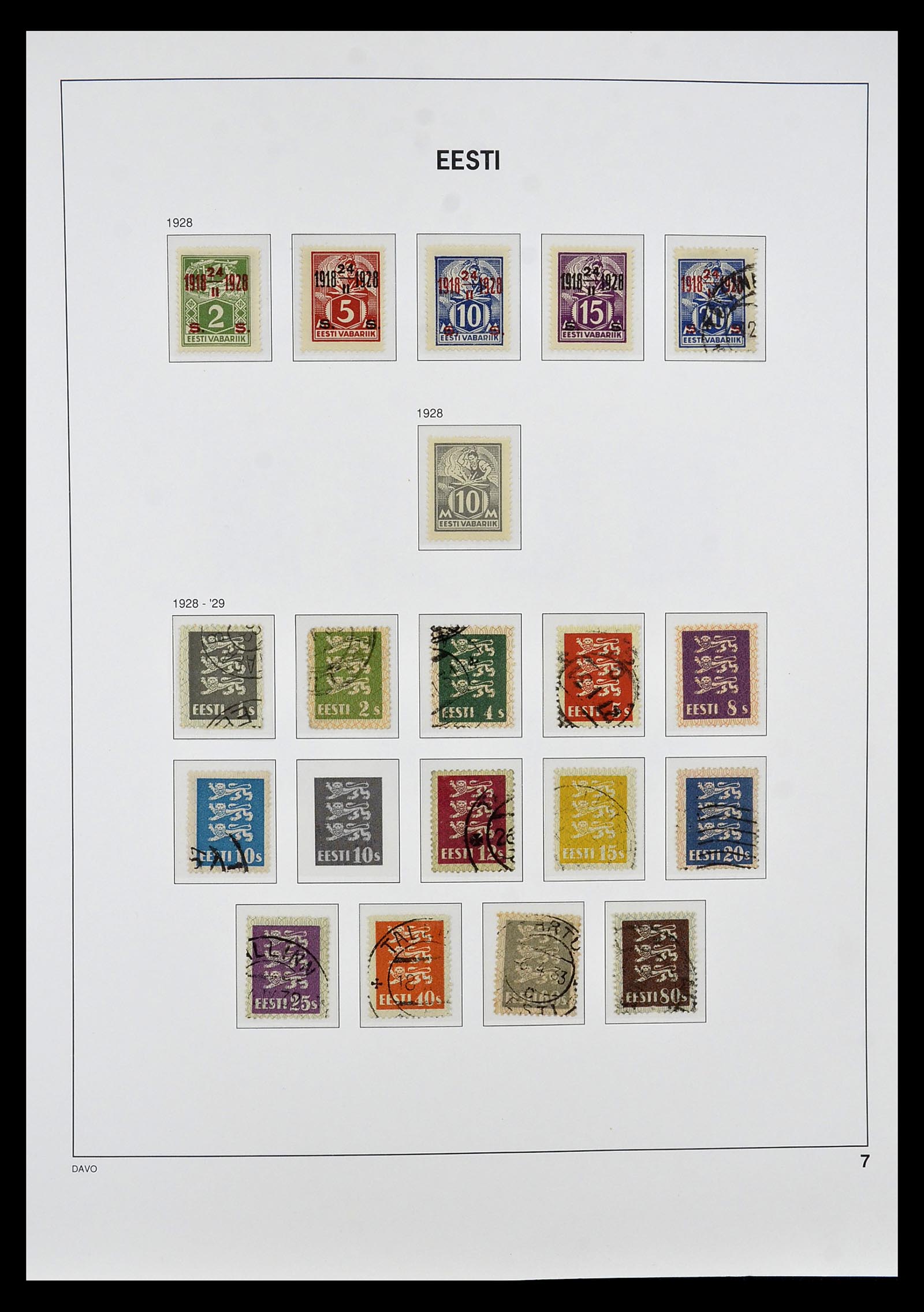 34847 007 - Postzegelverzameling 34847 Baltische Staten 1918-2009.