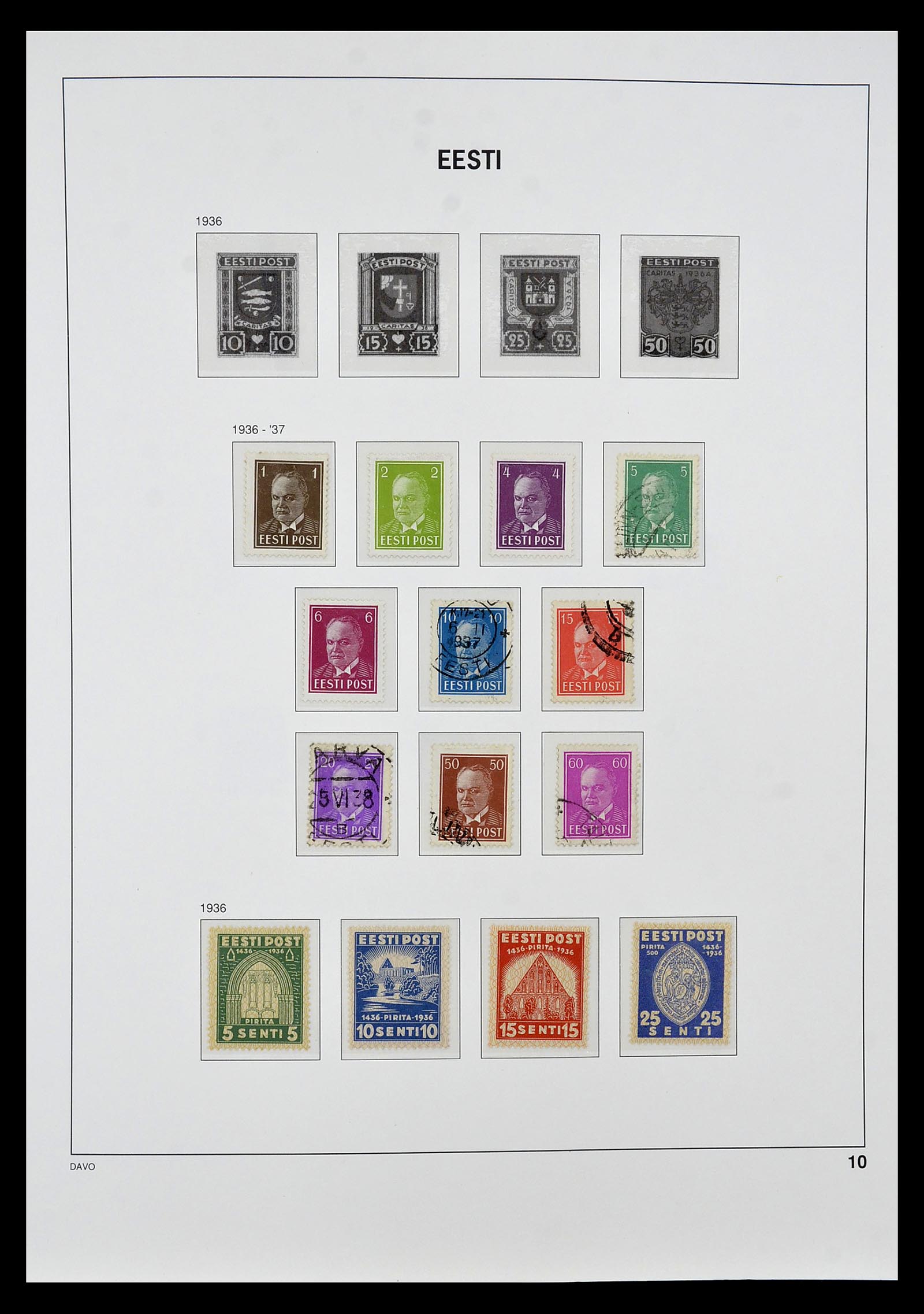 34847 010 - Postzegelverzameling 34847 Baltische Staten 1918-2009.