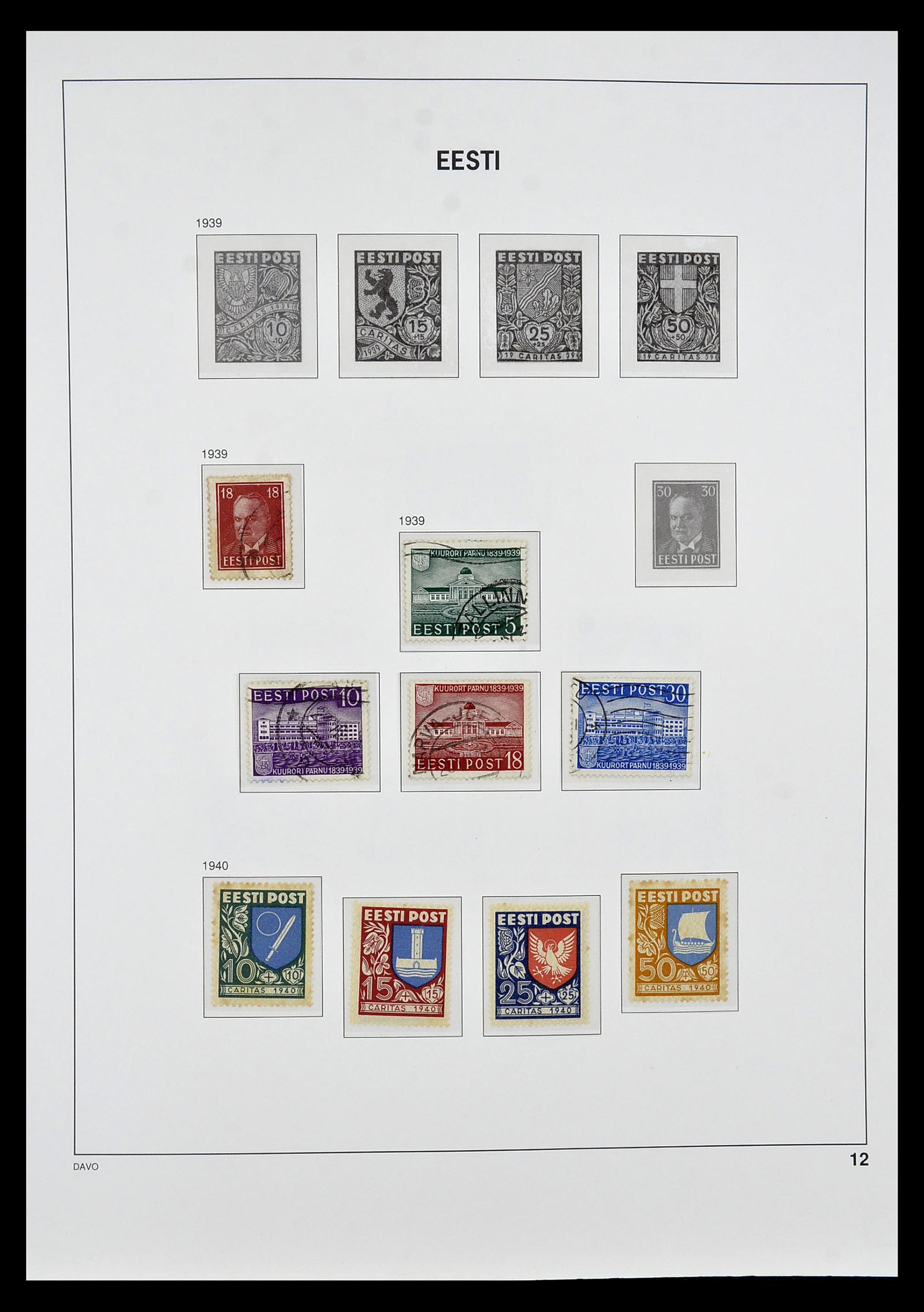 34847 012 - Postzegelverzameling 34847 Baltische Staten 1918-2009.