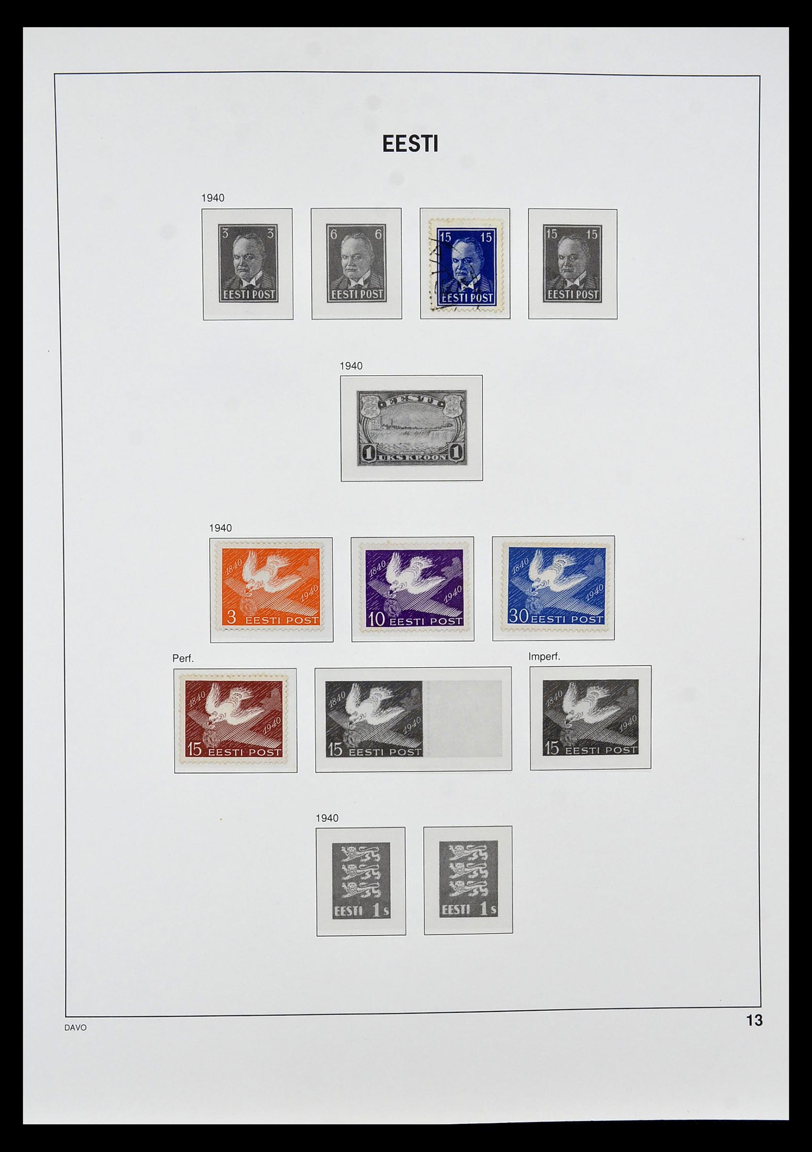 34847 013 - Postzegelverzameling 34847 Baltische Staten 1918-2009.