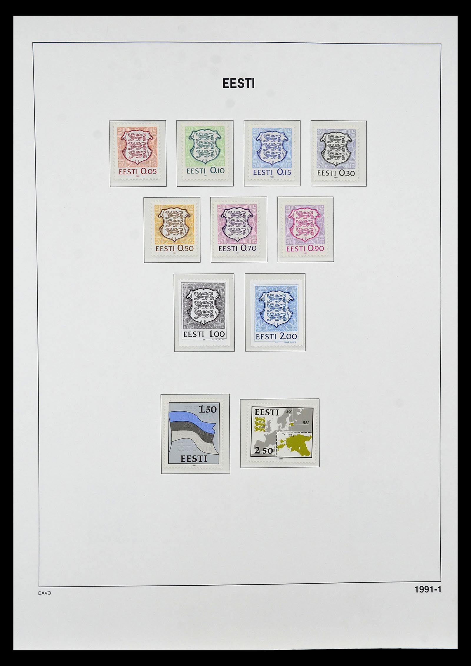 34847 017 - Postzegelverzameling 34847 Baltische Staten 1918-2009.