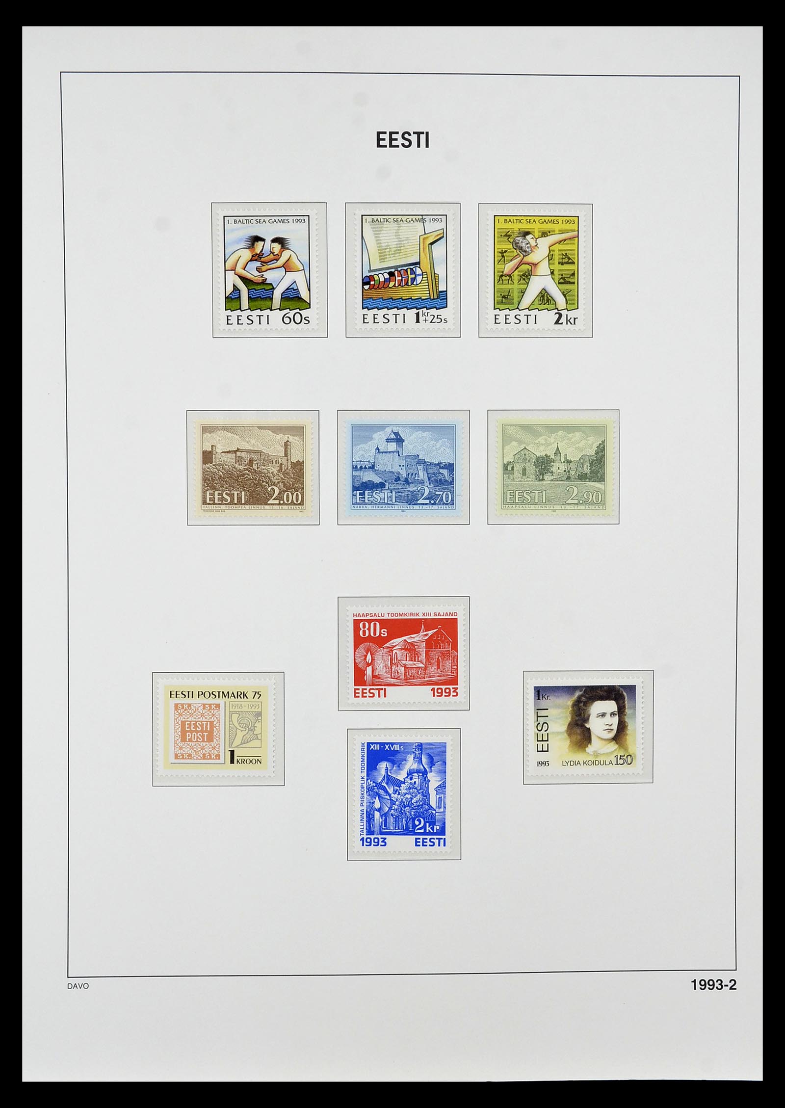 34847 021 - Postzegelverzameling 34847 Baltische Staten 1918-2009.