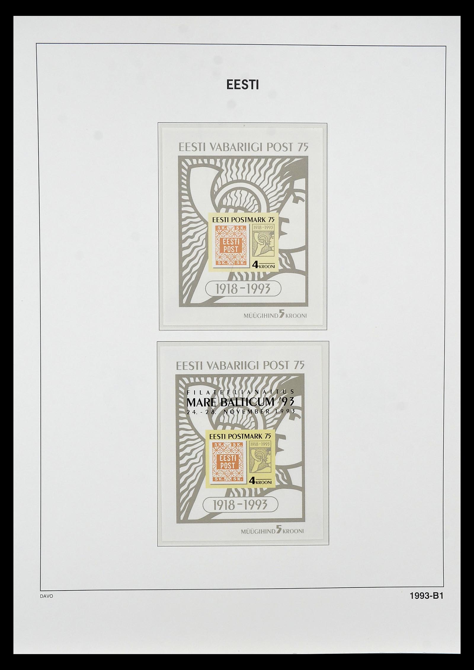 34847 022 - Postzegelverzameling 34847 Baltische Staten 1918-2009.