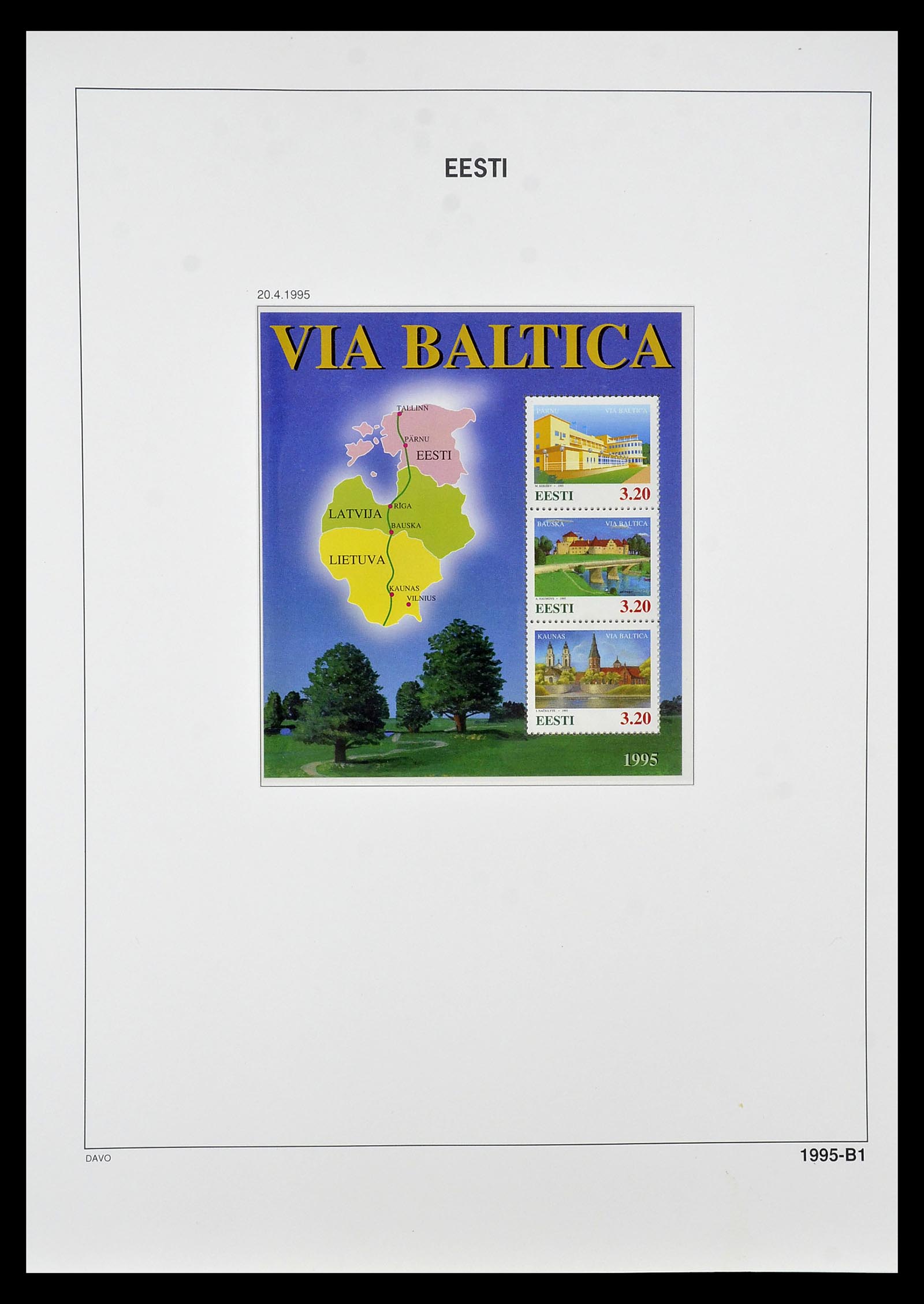 34847 028 - Postzegelverzameling 34847 Baltische Staten 1918-2009.
