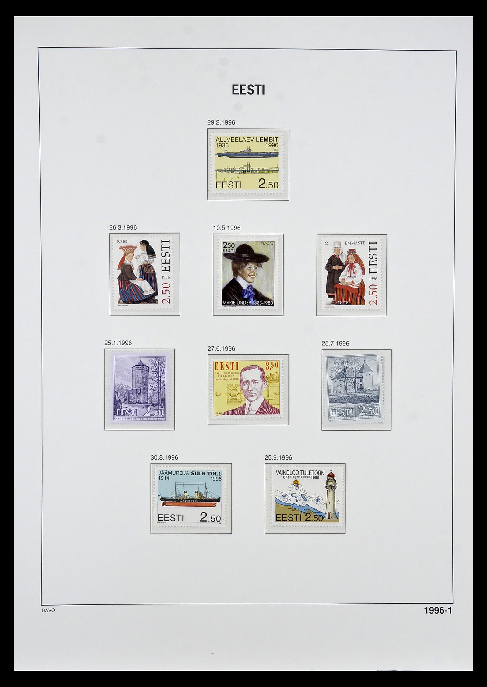34847 030 - Postzegelverzameling 34847 Baltische Staten 1918-2009.