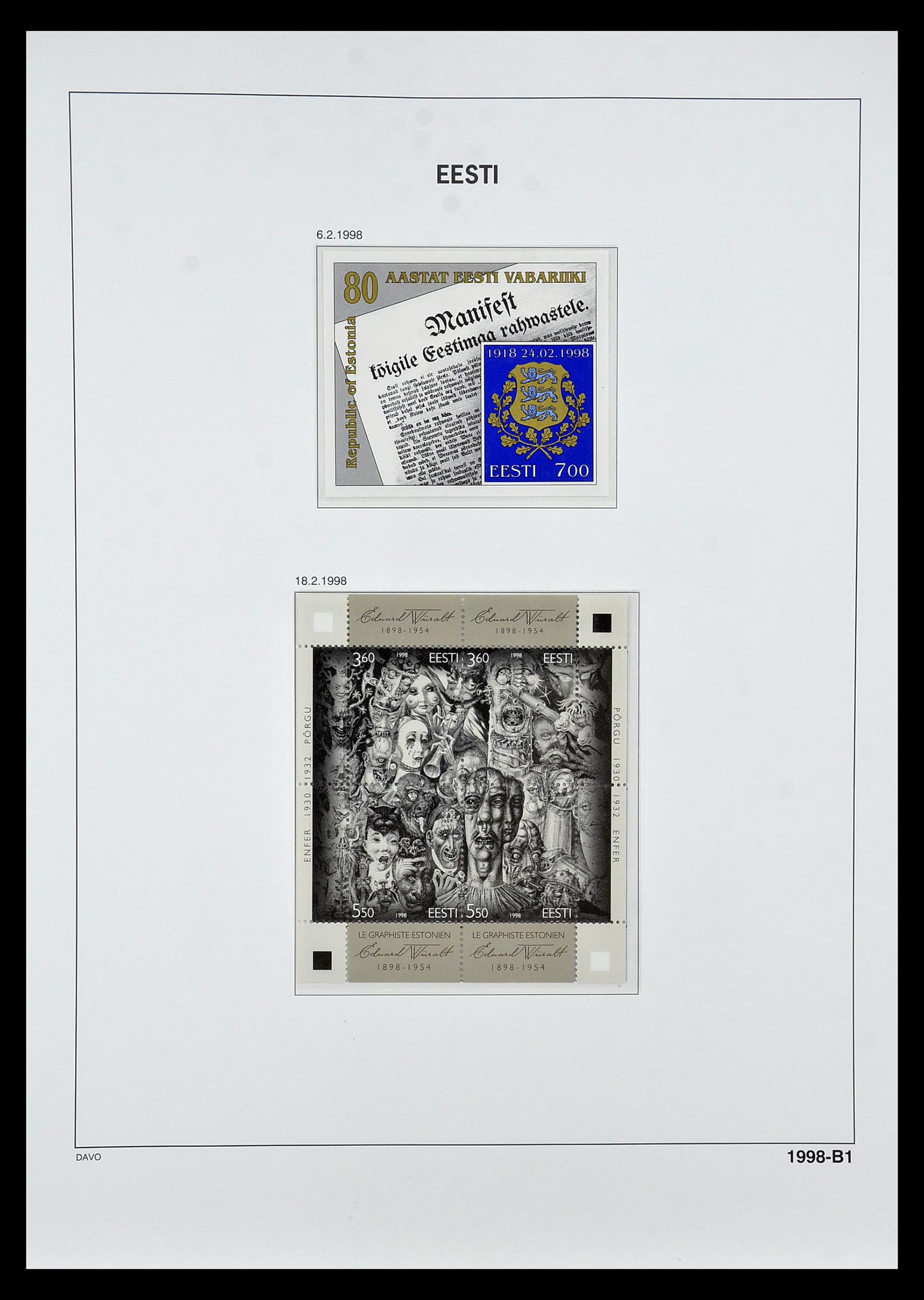 34847 037 - Postzegelverzameling 34847 Baltische Staten 1918-2009.
