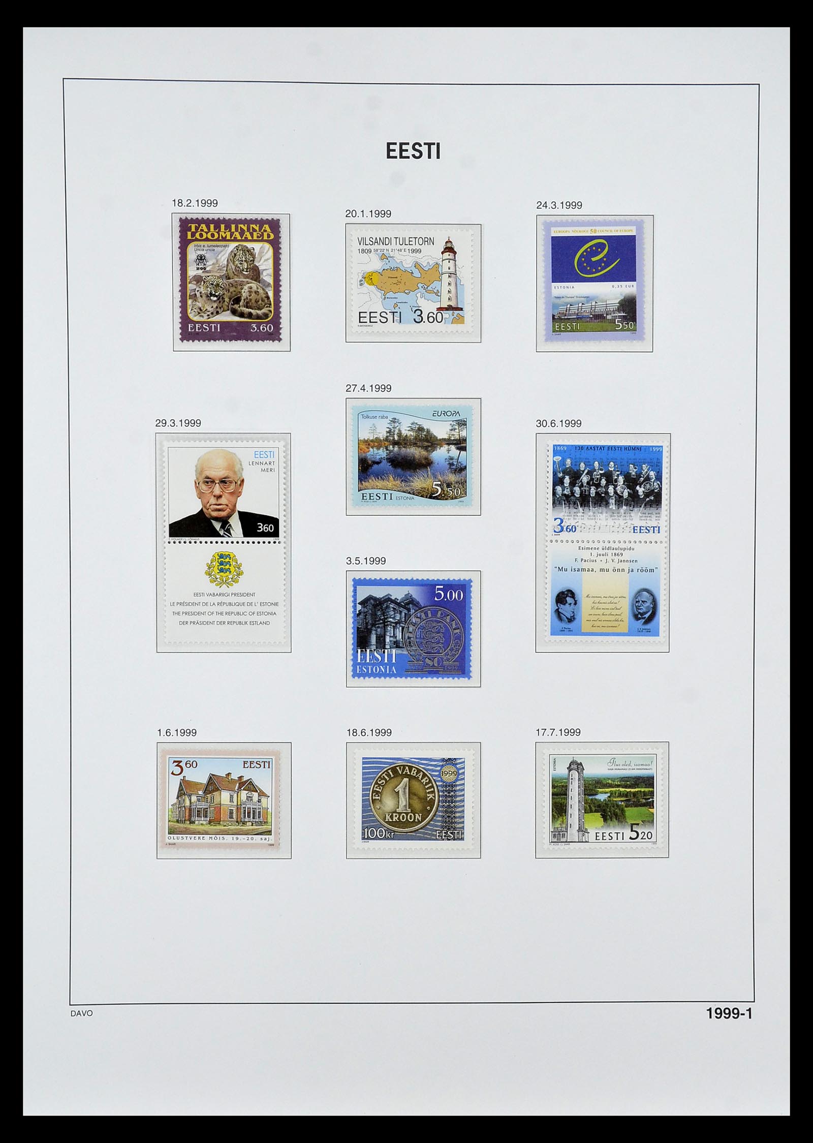 34847 038 - Postzegelverzameling 34847 Baltische Staten 1918-2009.