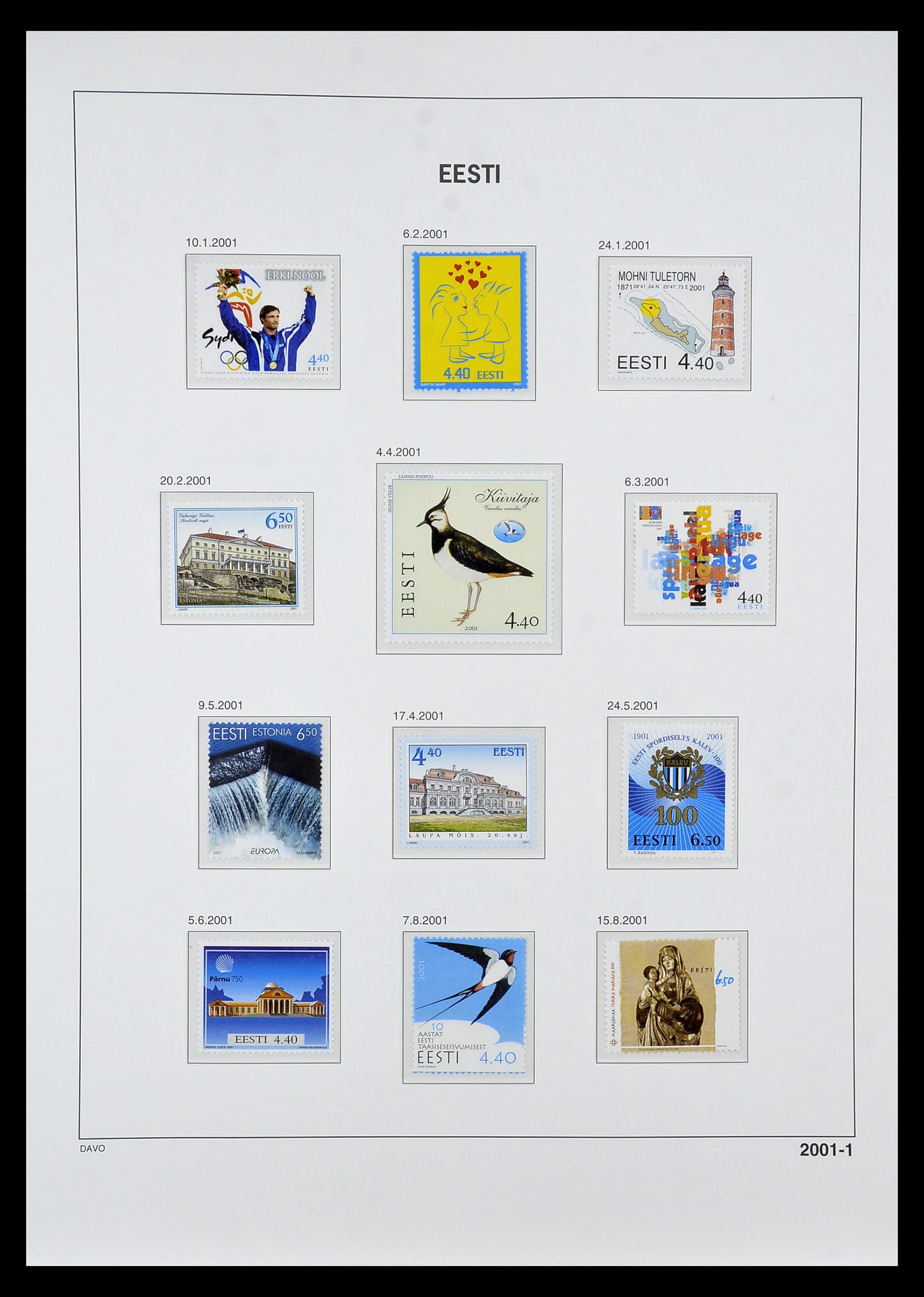 34847 044 - Postzegelverzameling 34847 Baltische Staten 1918-2009.