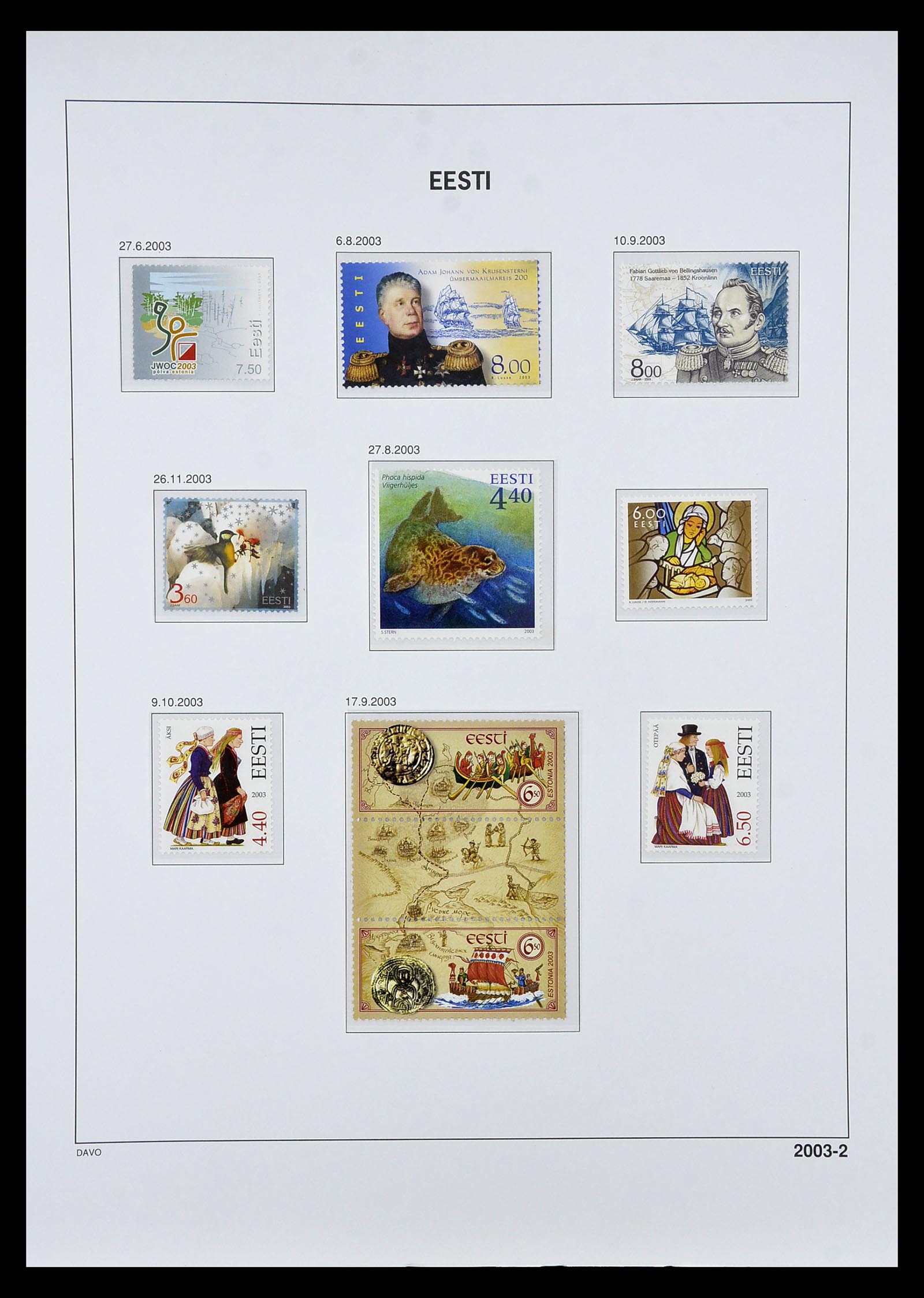 34847 052 - Postzegelverzameling 34847 Baltische Staten 1918-2009.