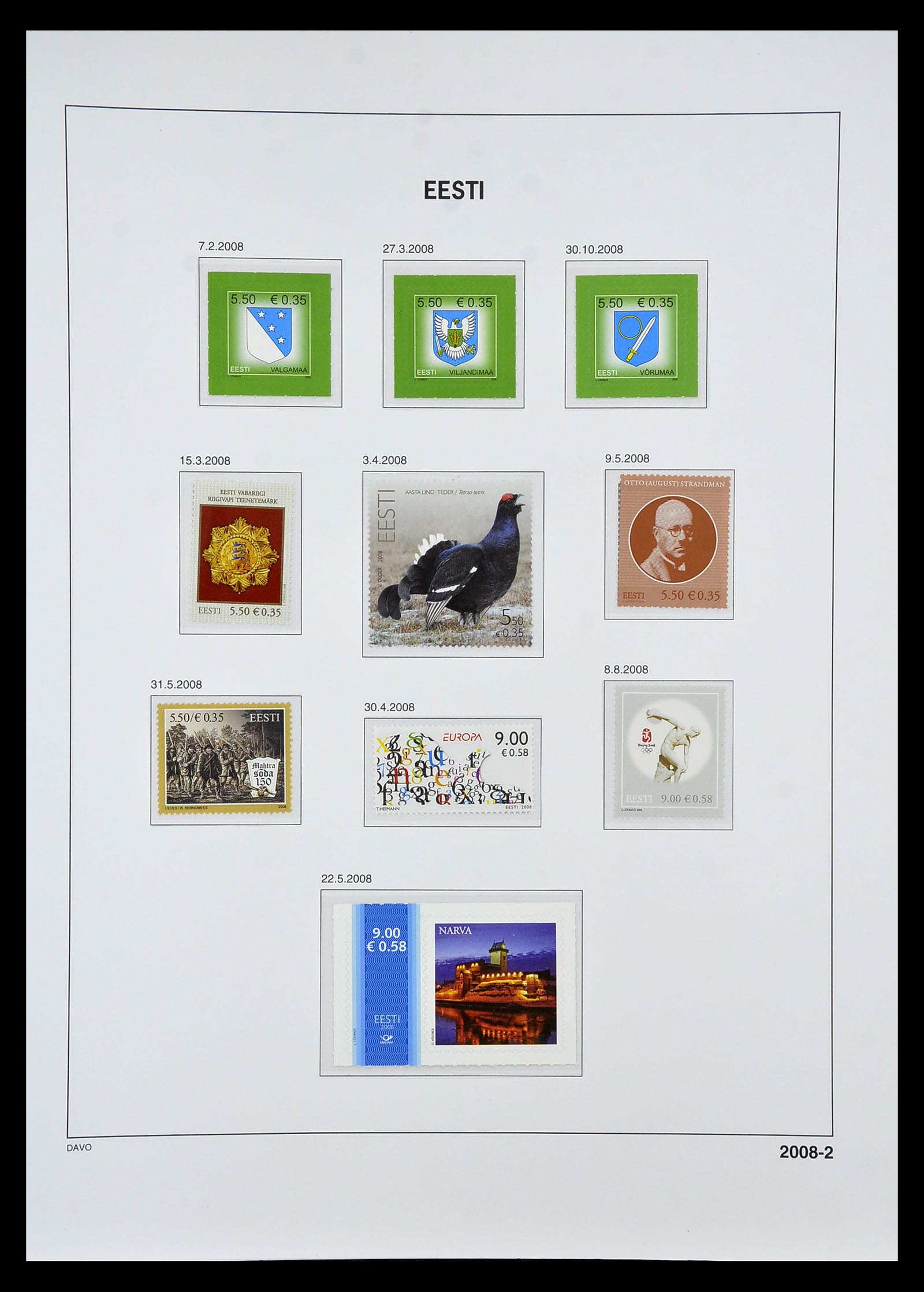 34847 073 - Postzegelverzameling 34847 Baltische Staten 1918-2009.