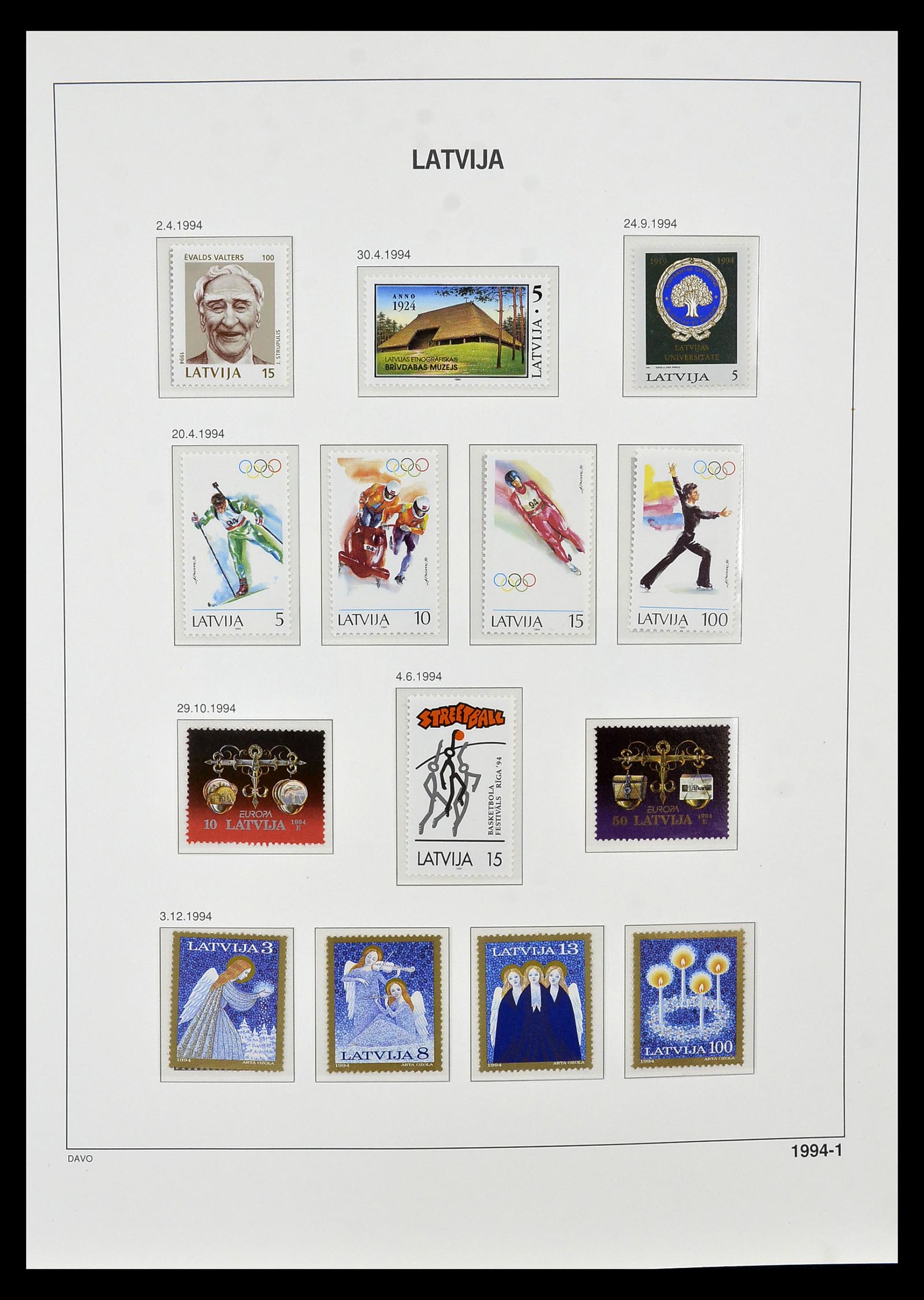 34847 086 - Postzegelverzameling 34847 Baltische Staten 1918-2009.