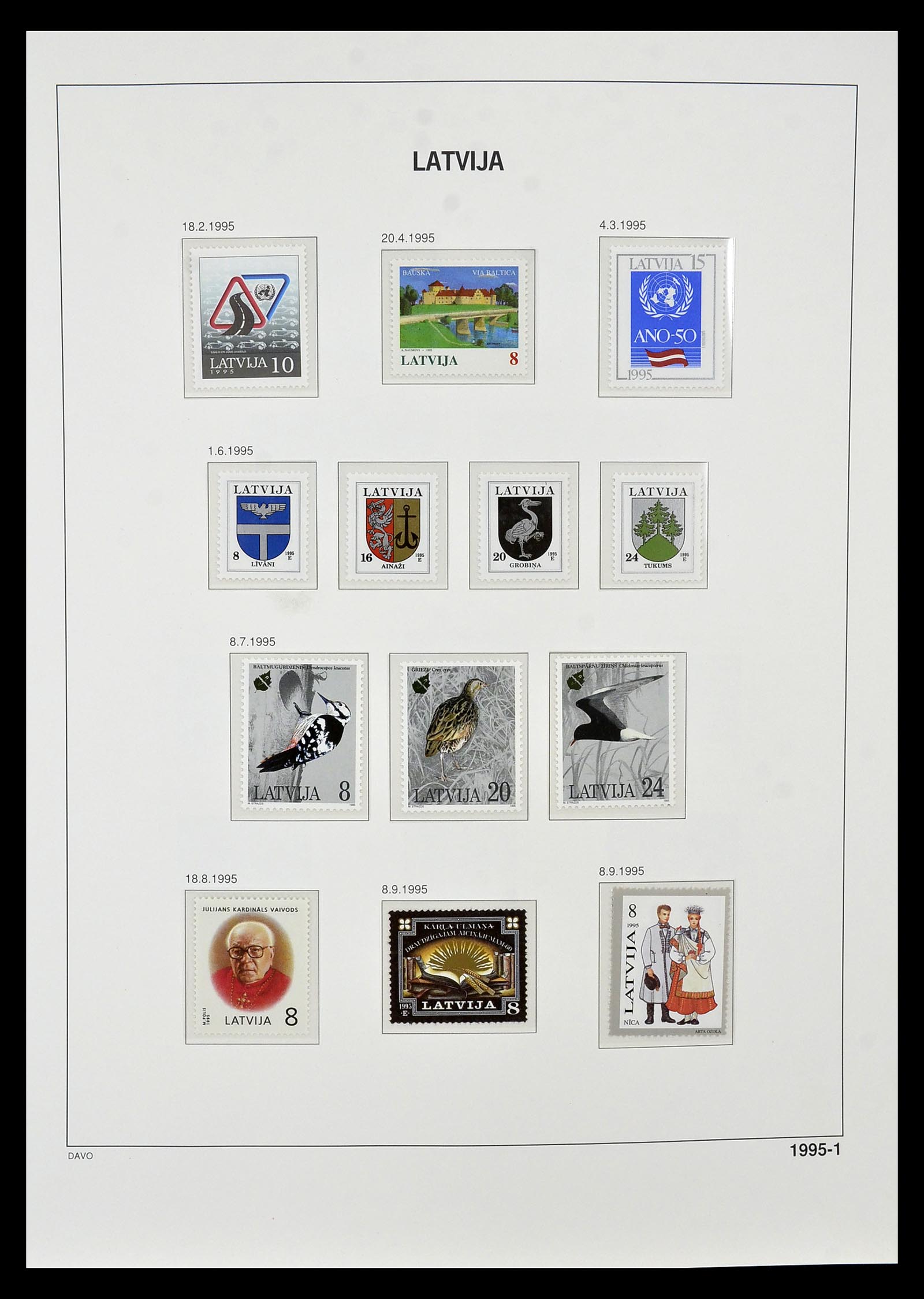 34847 090 - Postzegelverzameling 34847 Baltische Staten 1918-2009.