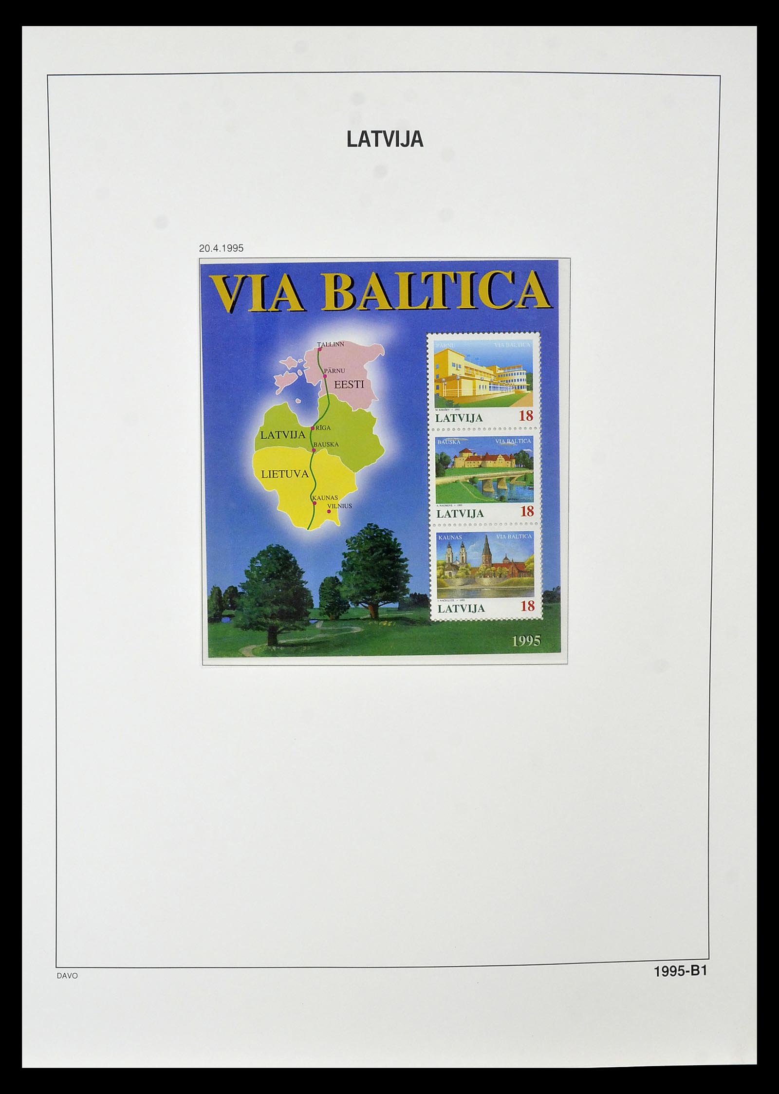 34847 092 - Postzegelverzameling 34847 Baltische Staten 1918-2009.